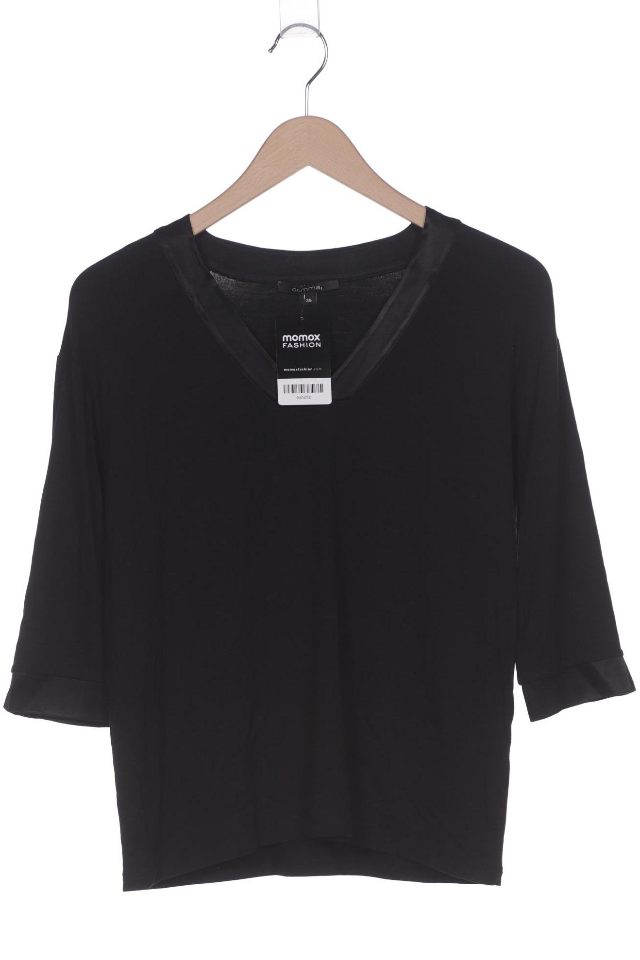 

Comma Damen Langarmshirt, schwarz, Gr. 36