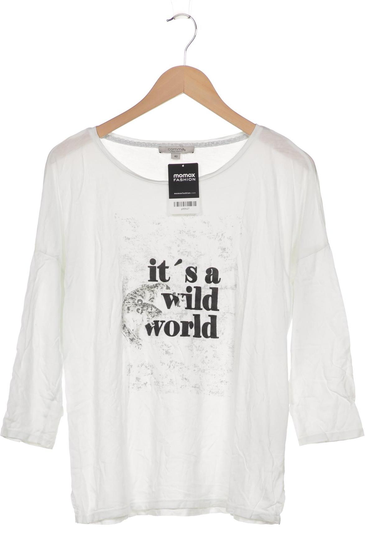 

Comma Damen Langarmshirt, weiß