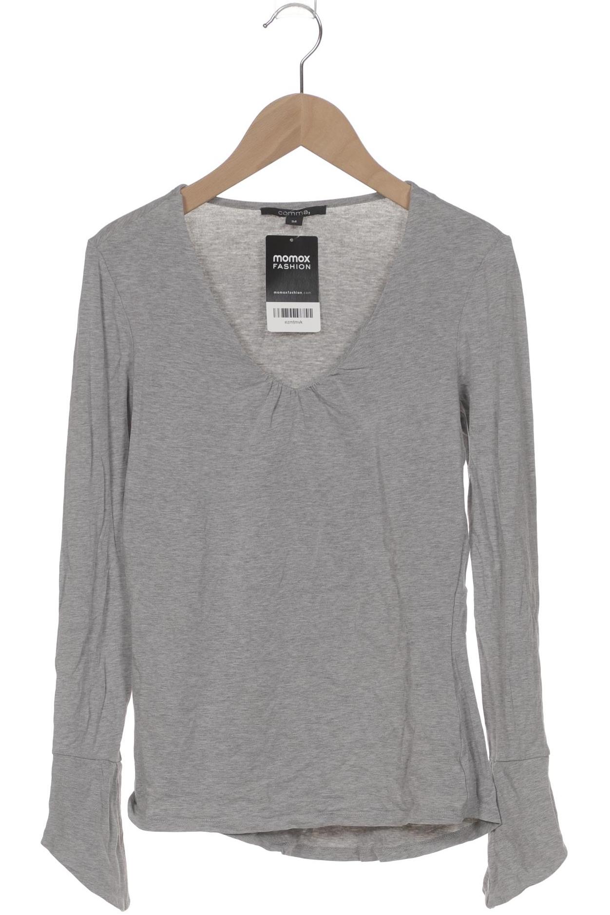 

Comma Damen Langarmshirt, grau, Gr. 34