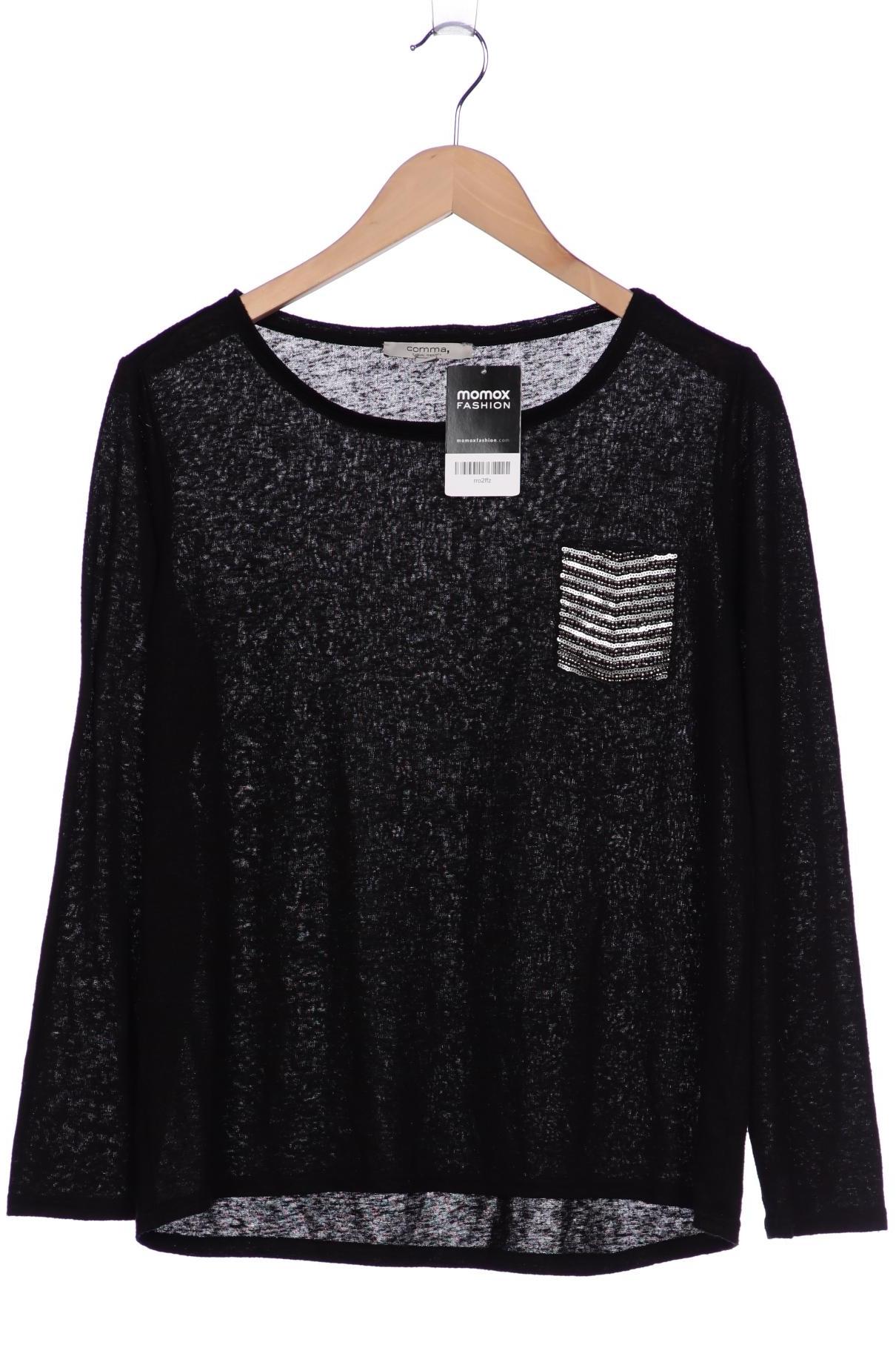 

Comma Damen Langarmshirt, schwarz, Gr. 42
