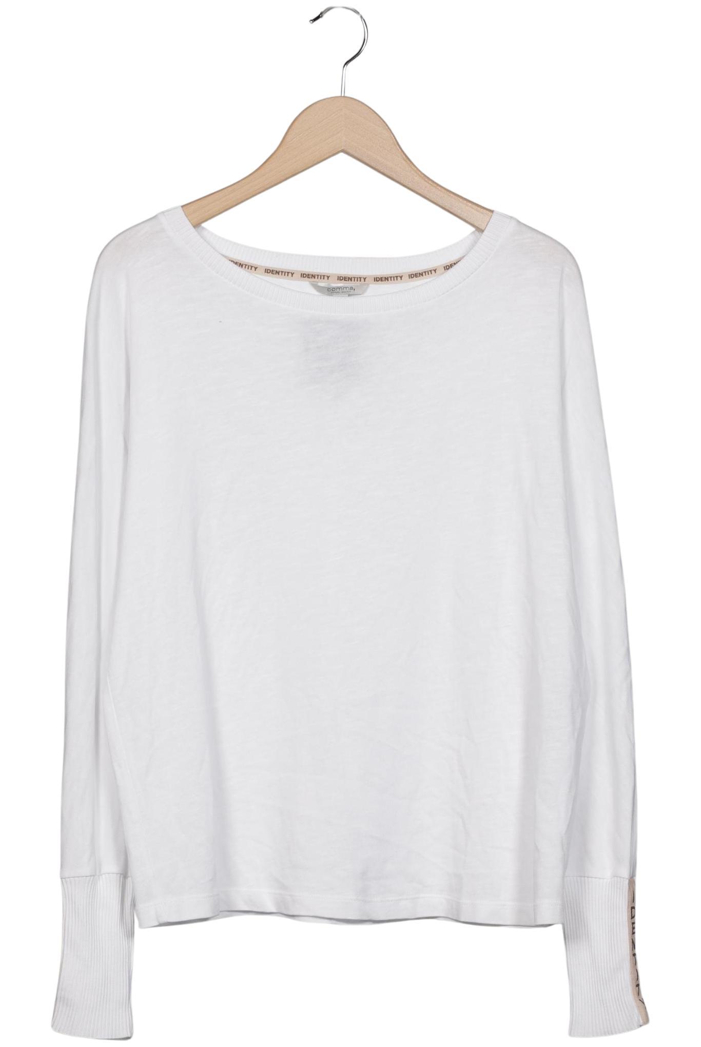 

Comma Damen Langarmshirt, weiß, Gr. 38