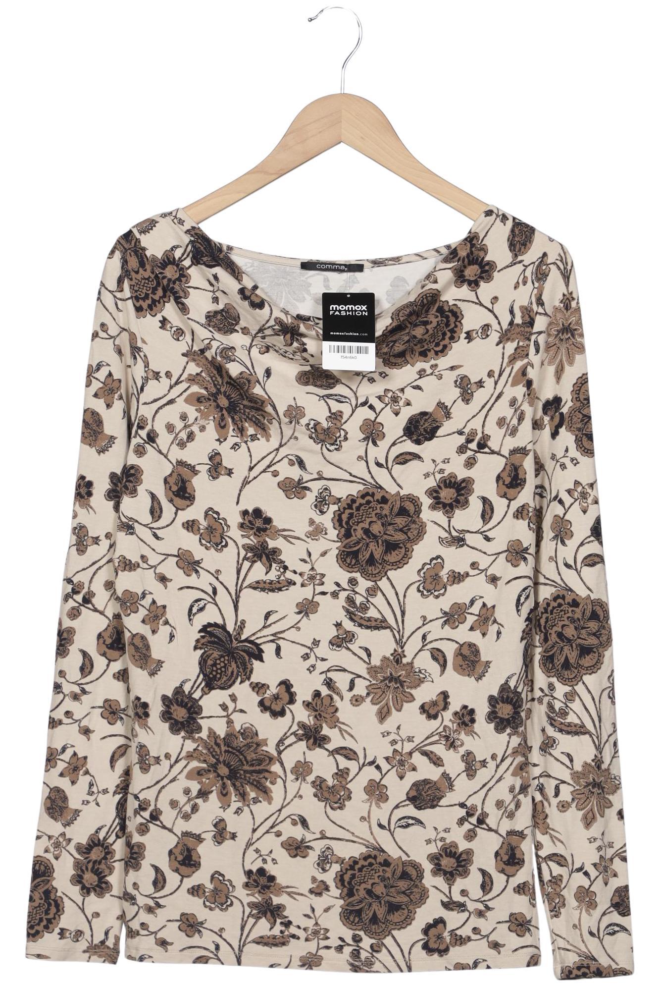 

Comma Damen Langarmshirt, beige, Gr. 40