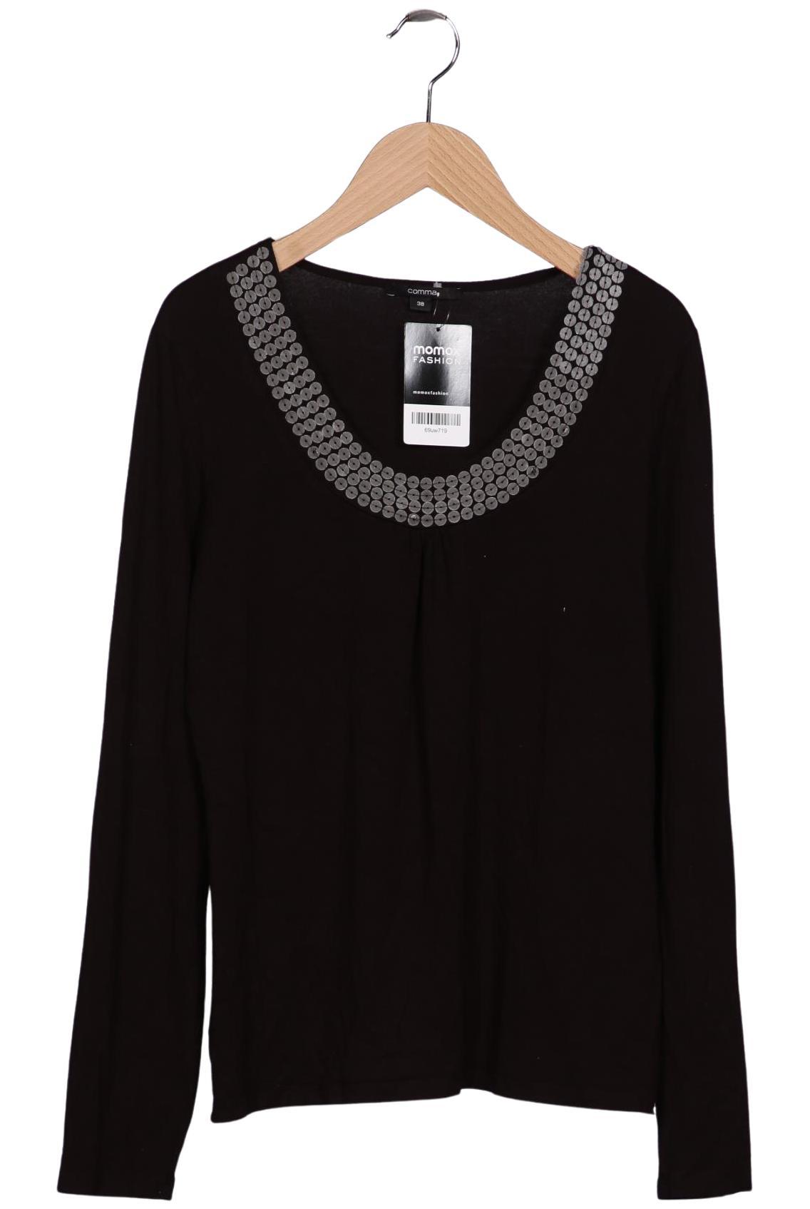 

Comma Damen Langarmshirt, schwarz, Gr. 38