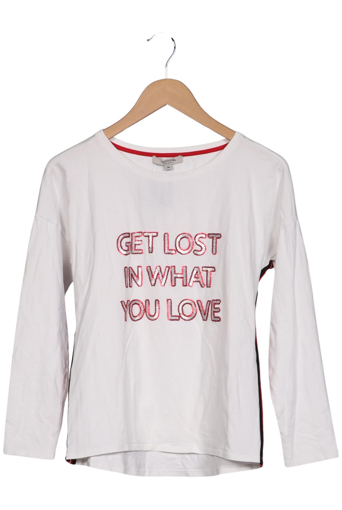 

Comma Damen Langarmshirt, weiß, Gr. 36