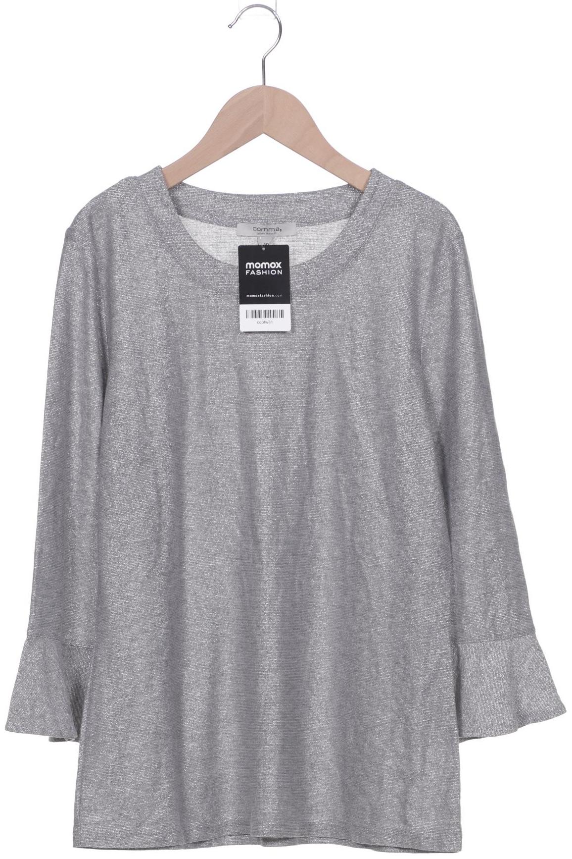 

Comma Damen Langarmshirt, silber, Gr. 40