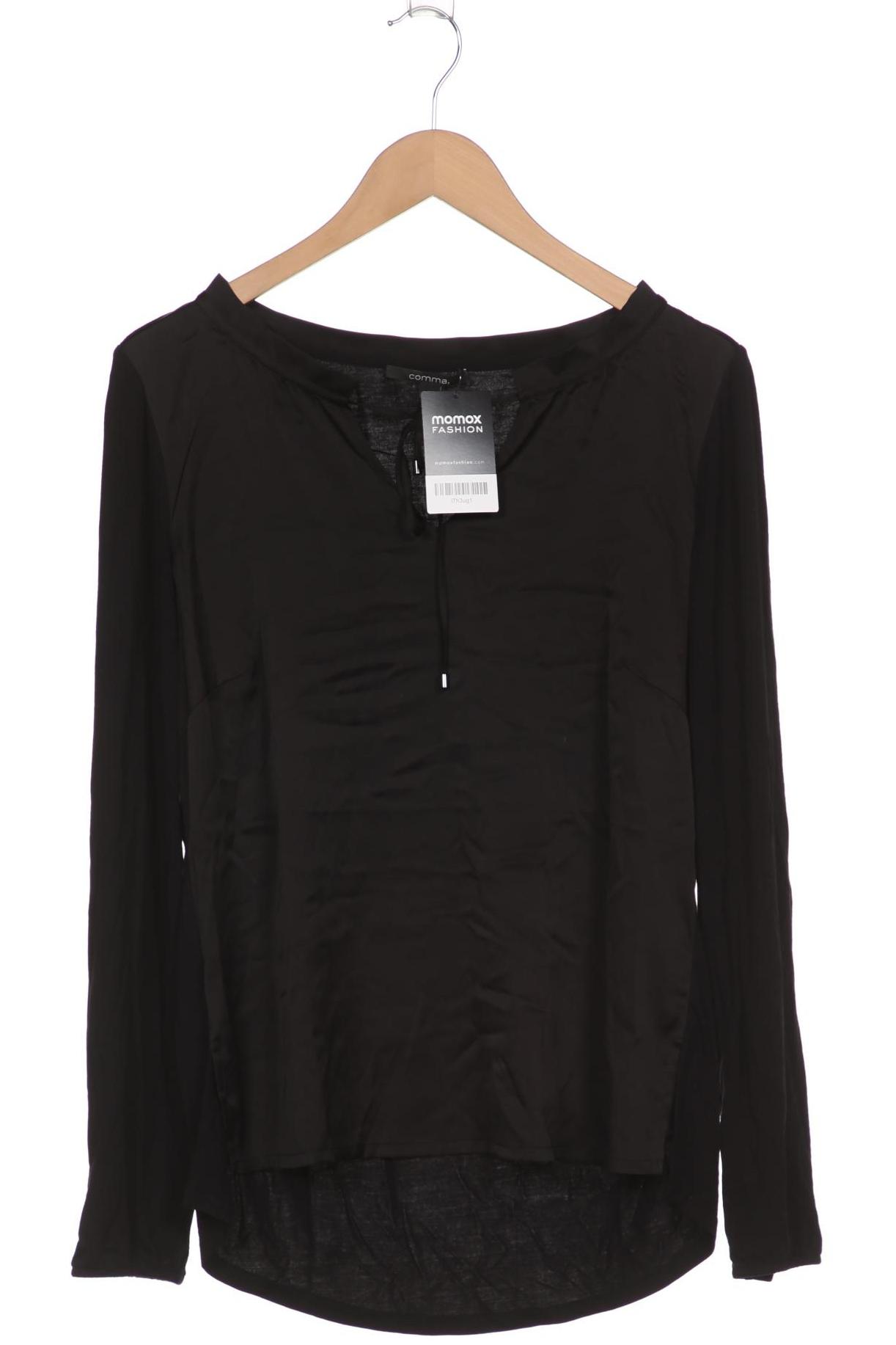 

Comma Damen Langarmshirt, schwarz, Gr. 38