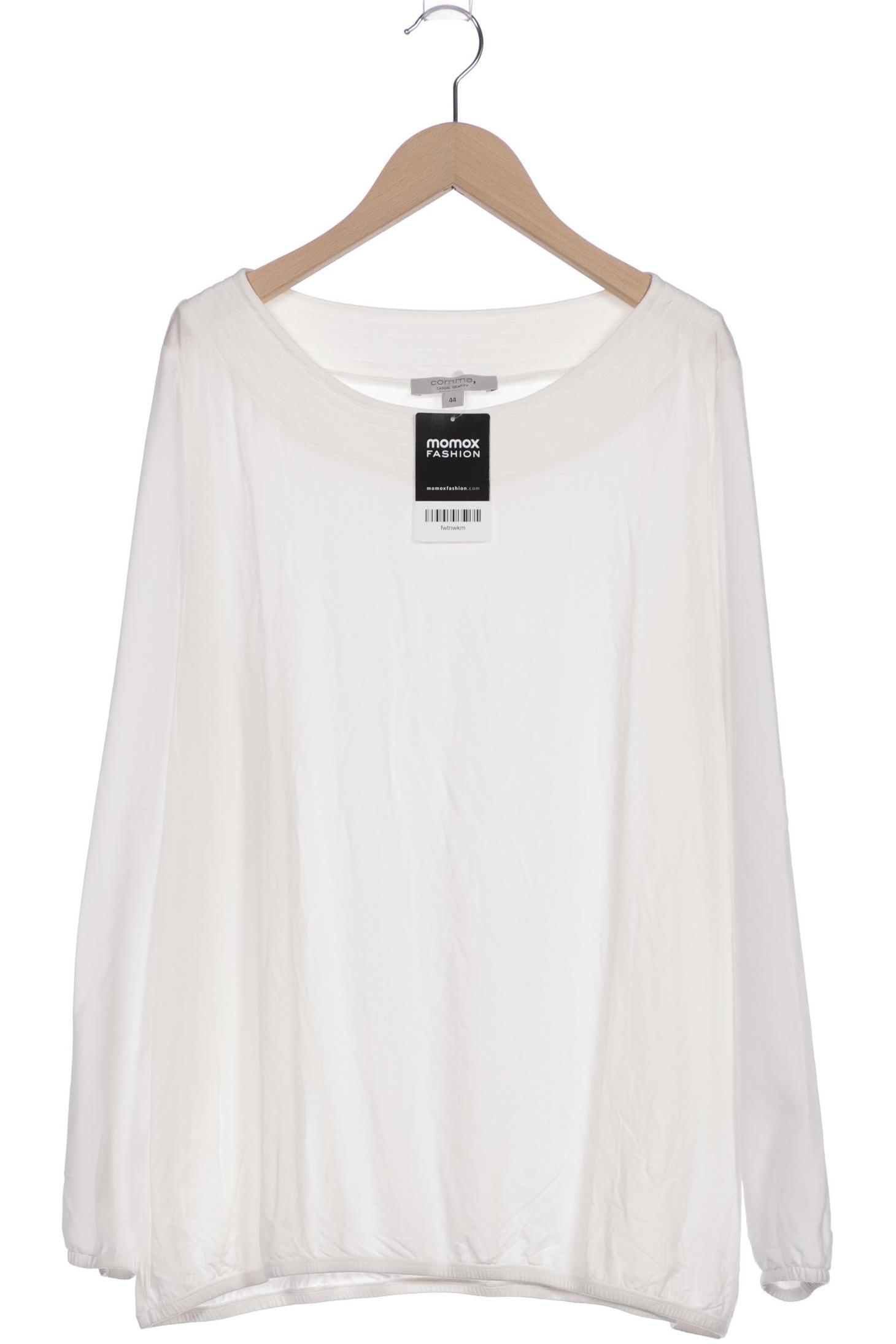 

Comma Damen Langarmshirt, weiß, Gr. 44