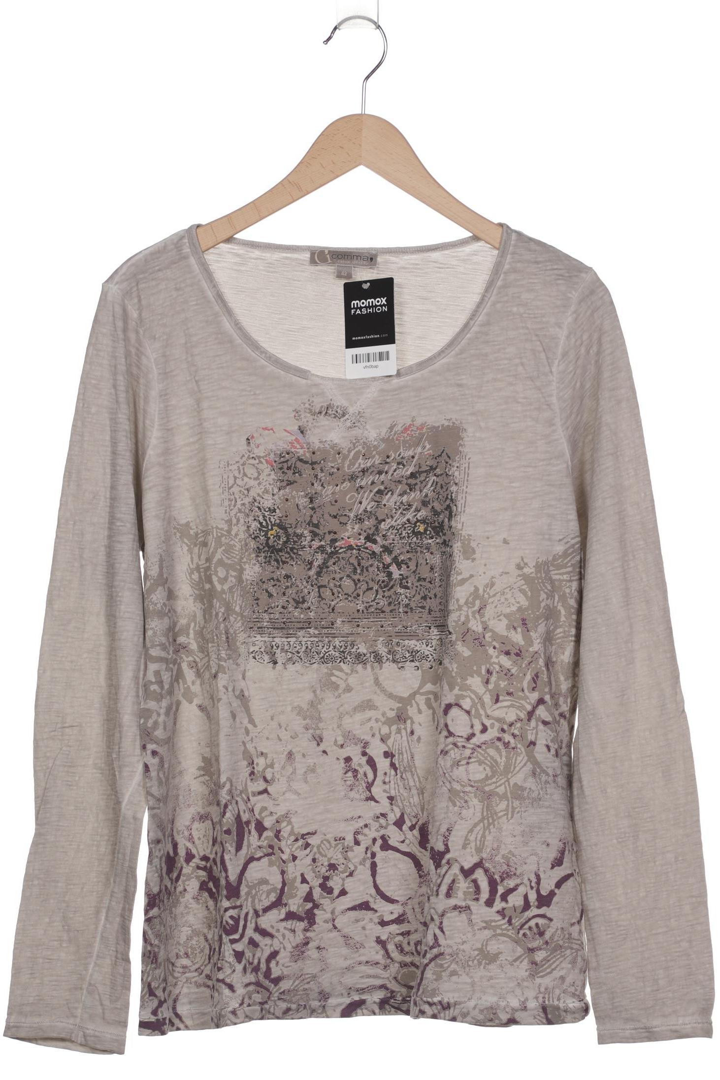 

Comma Damen Langarmshirt, beige, Gr. 42