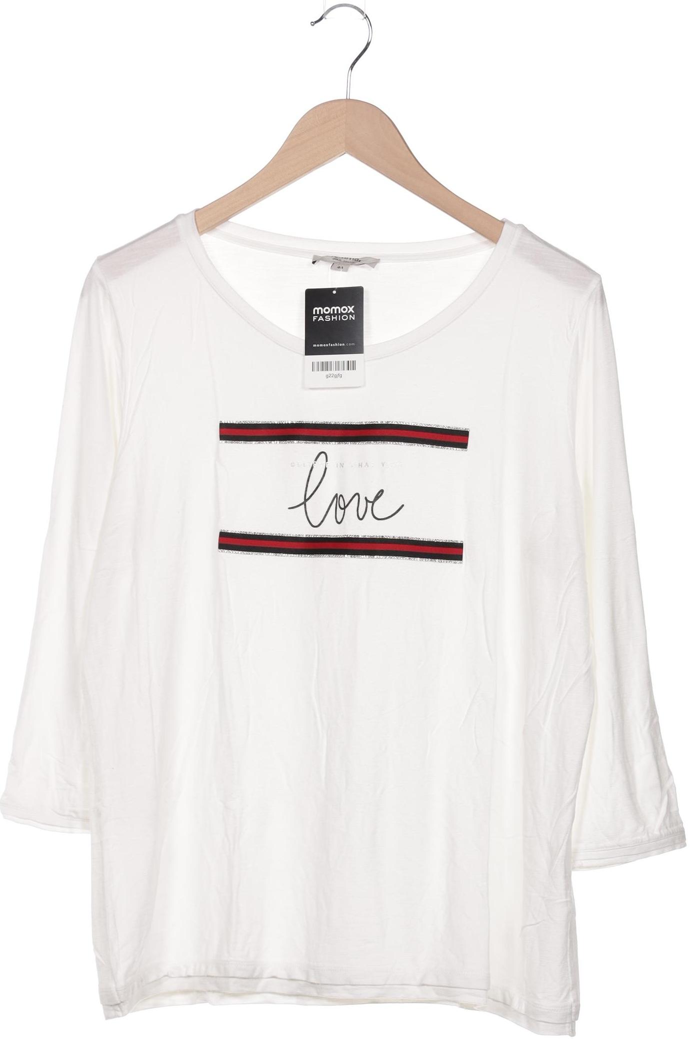 

Comma Damen Langarmshirt, weiß, Gr. 44