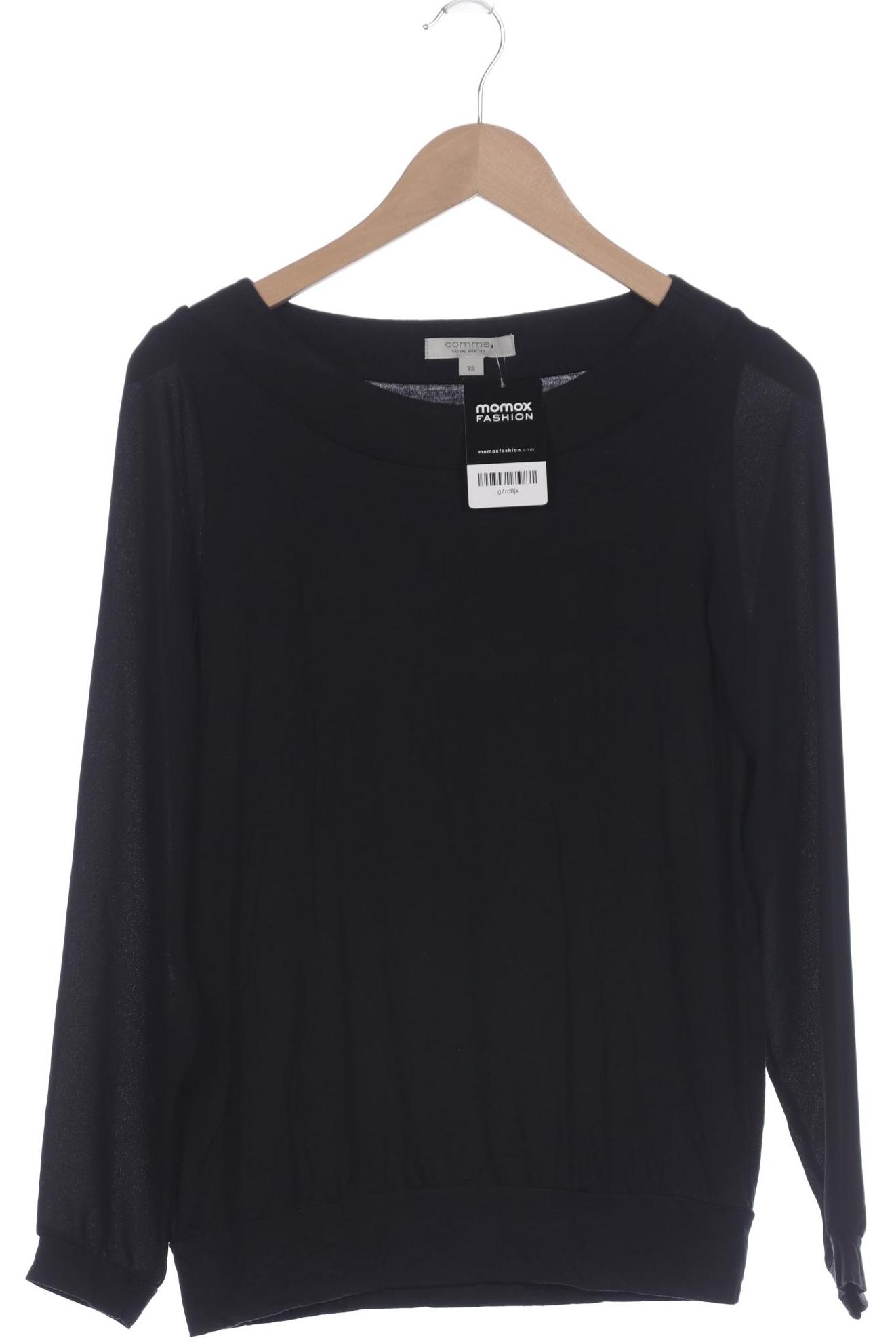 

Comma Damen Langarmshirt, schwarz, Gr. 38