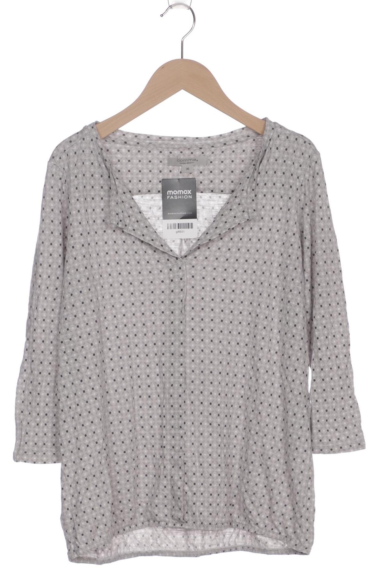 

Comma Damen Langarmshirt, grau, Gr. 36