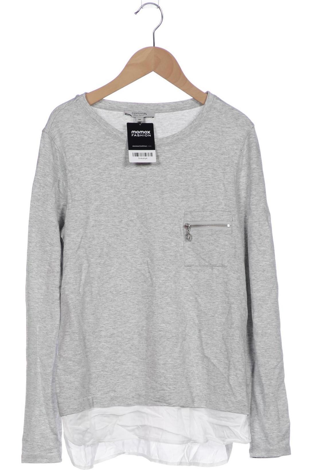 

Comma Damen Langarmshirt, grau, Gr. 36