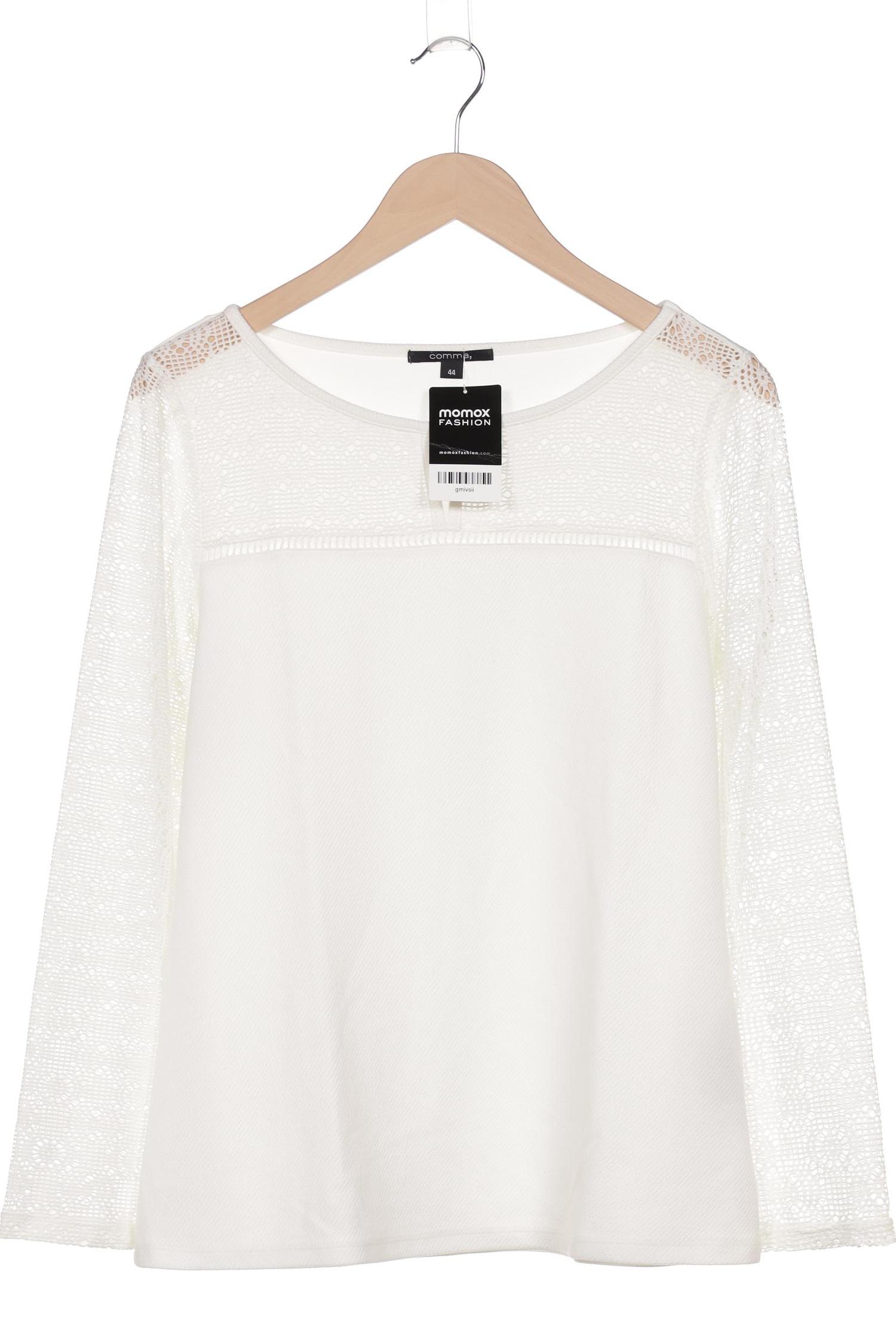 

Comma Damen Langarmshirt, weiß, Gr. 44
