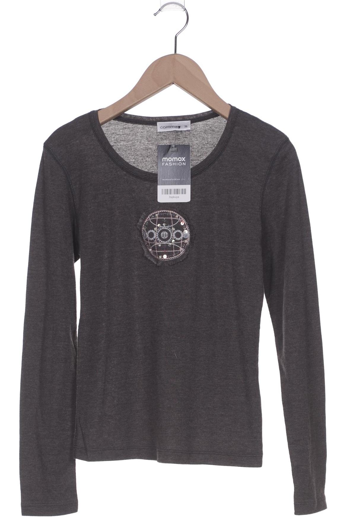 

Comma Damen Langarmshirt, grau, Gr. 36