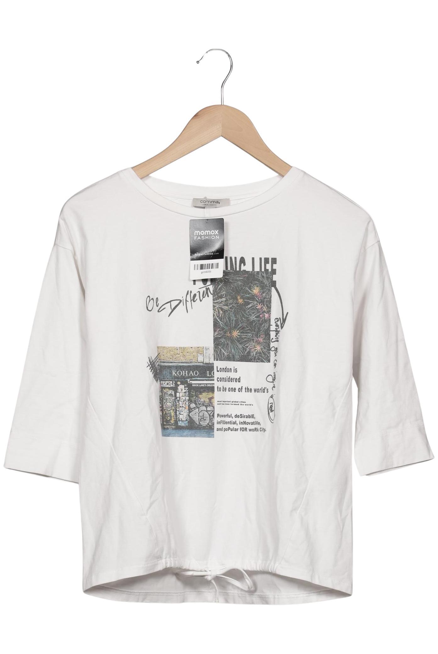 

Comma Damen Langarmshirt, weiß, Gr. 34
