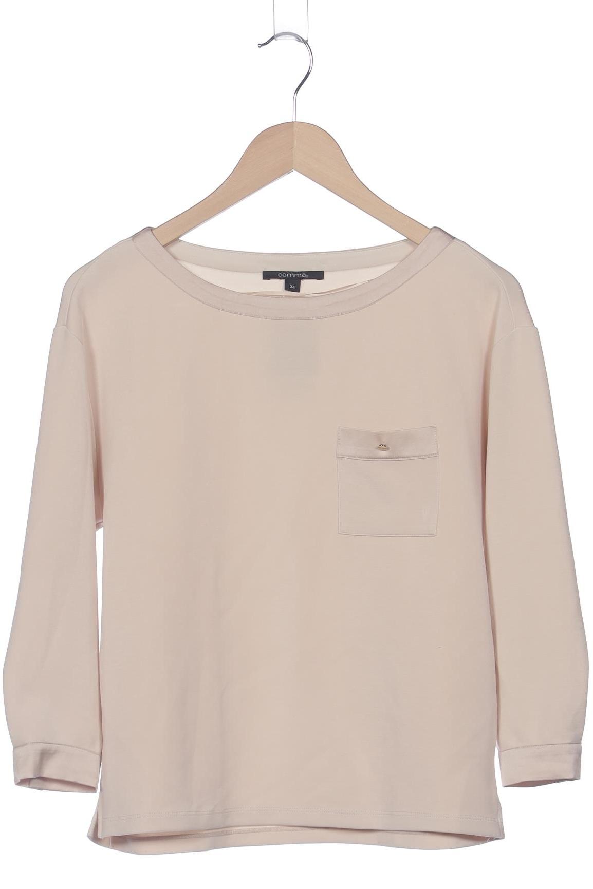 

Comma Damen Langarmshirt, beige, Gr. 34