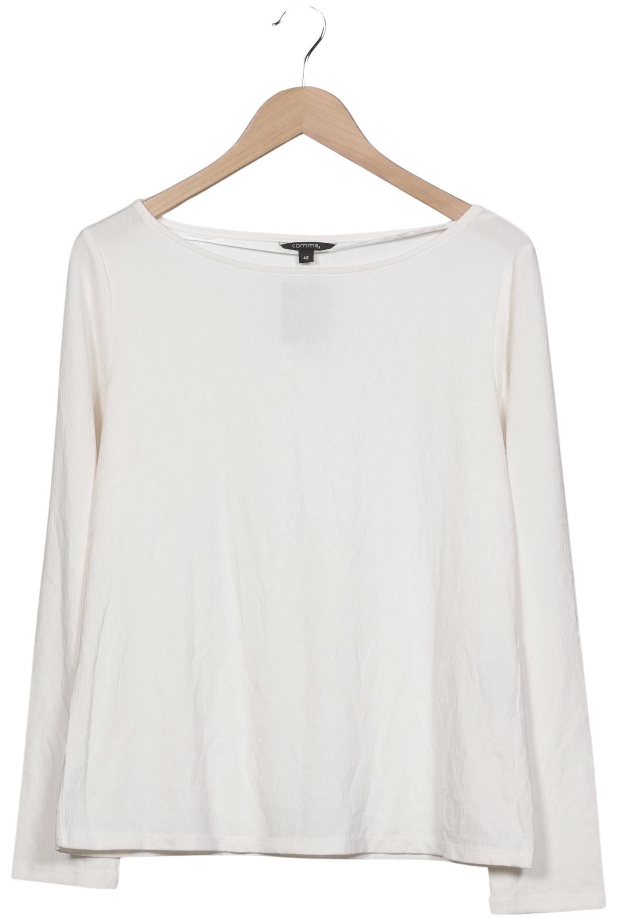 

Comma Damen Langarmshirt, weiß, Gr. 42
