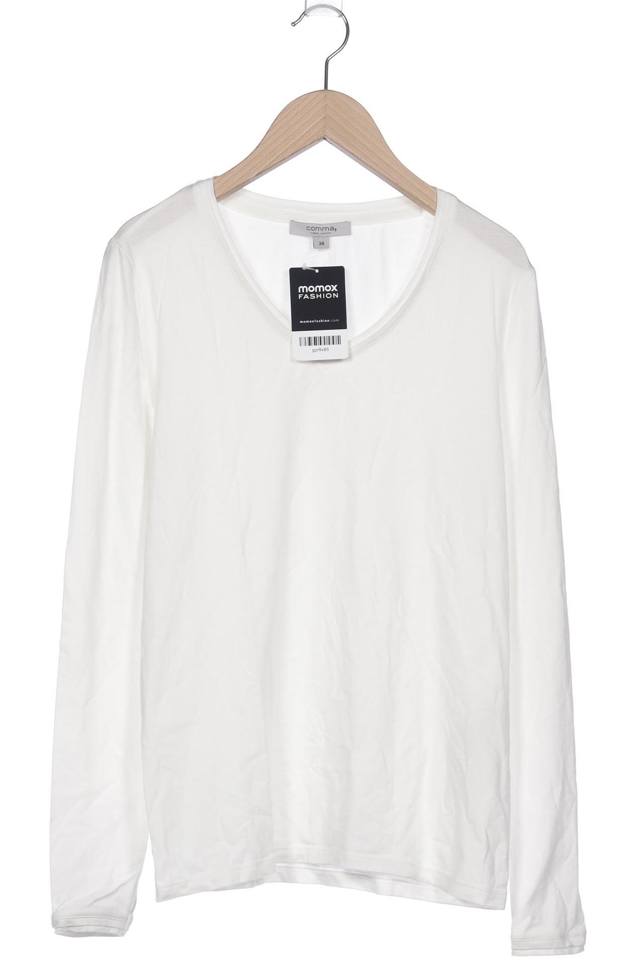 

Comma Damen Langarmshirt, weiß, Gr. 34