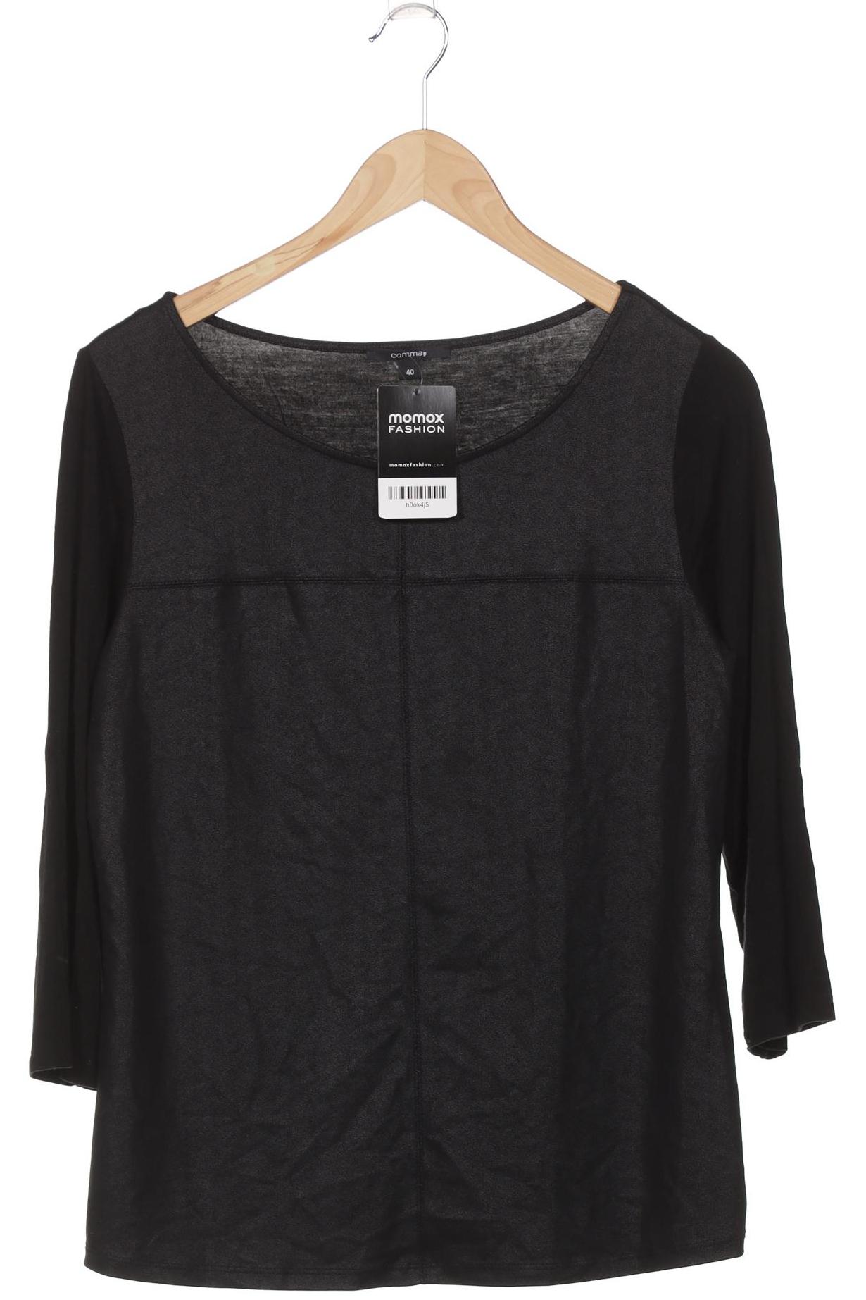 

Comma Damen Langarmshirt, schwarz, Gr. 40