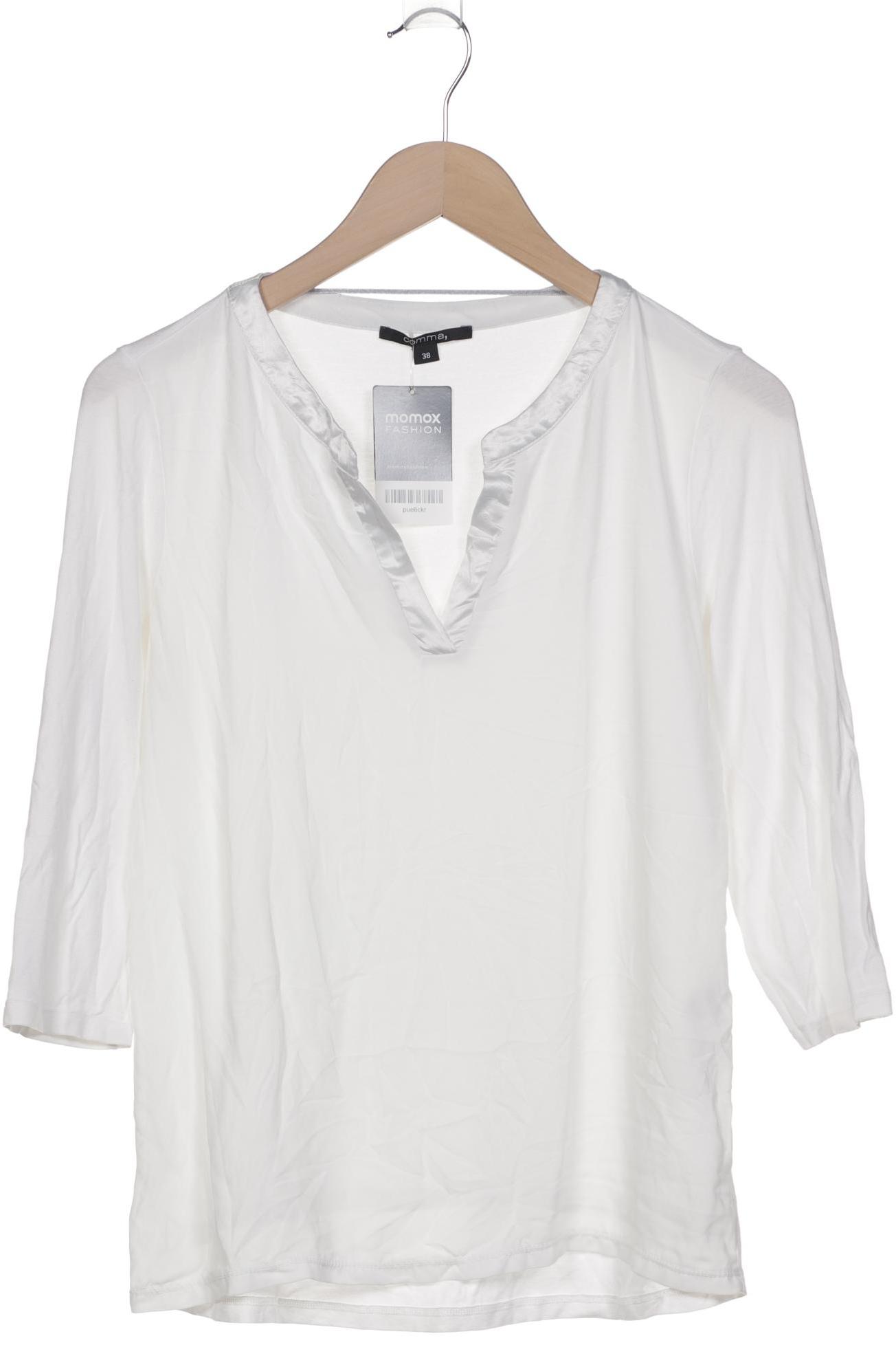 

Comma Damen Langarmshirt, weiß, Gr. 38