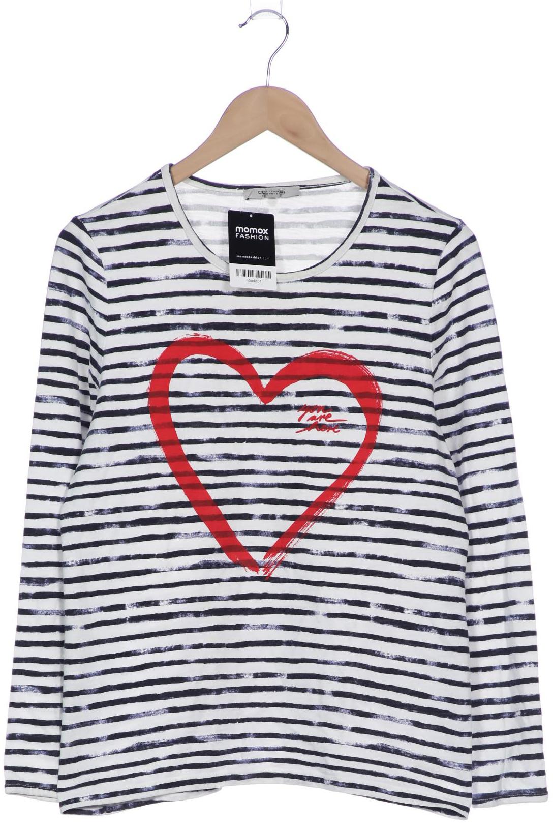 

Comma Damen Langarmshirt, weiß, Gr. 38