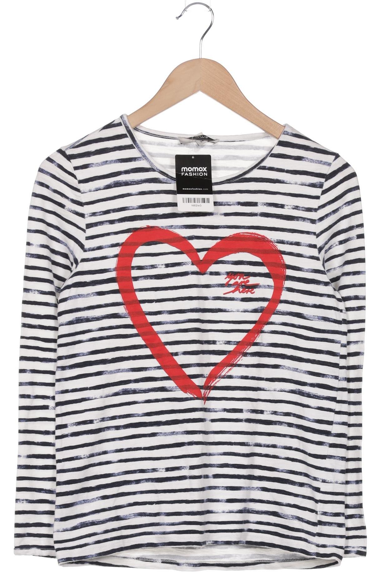 

Comma Damen Langarmshirt, weiß, Gr. 34