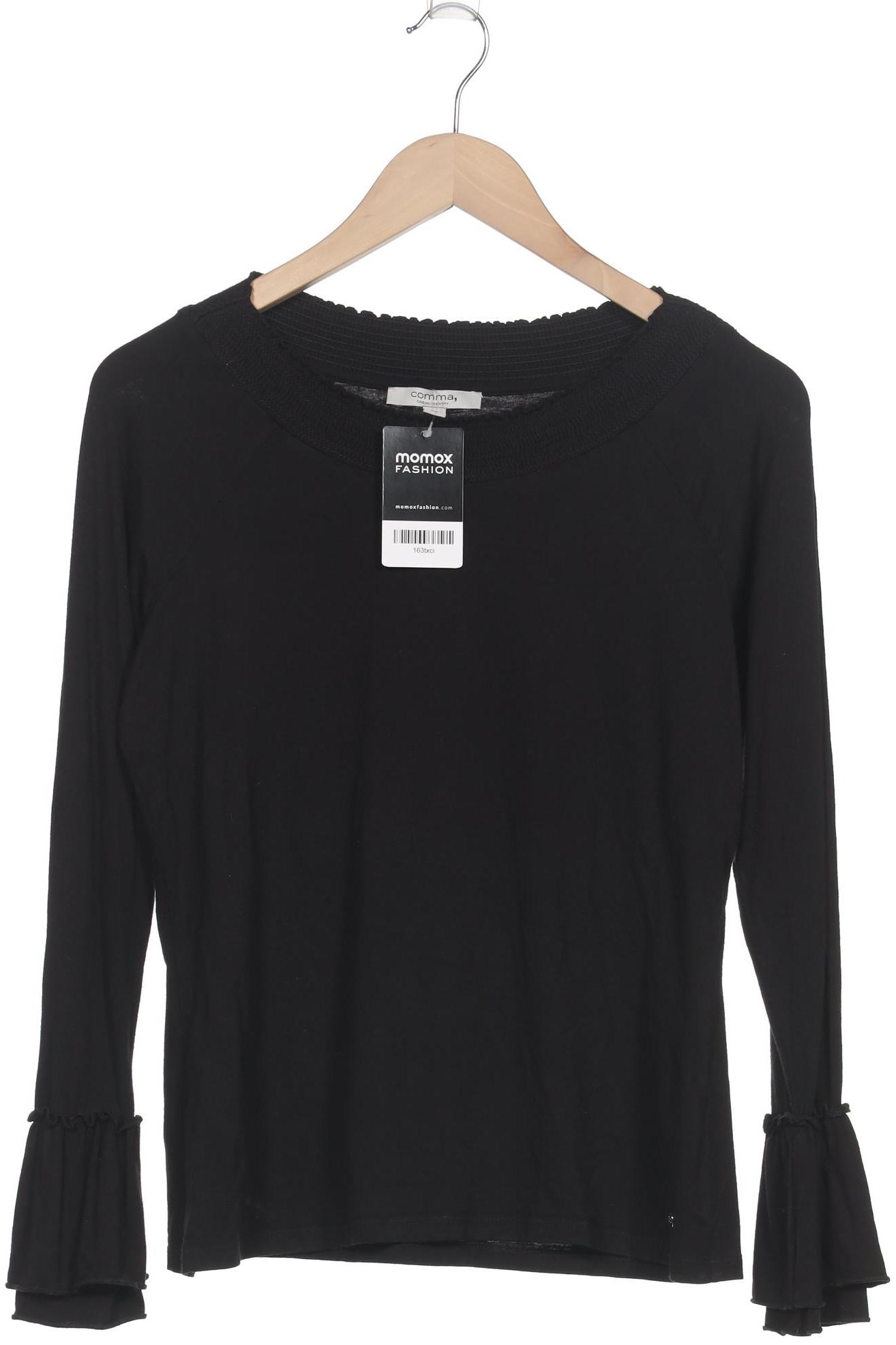 

Comma Damen Langarmshirt, schwarz, Gr. 38