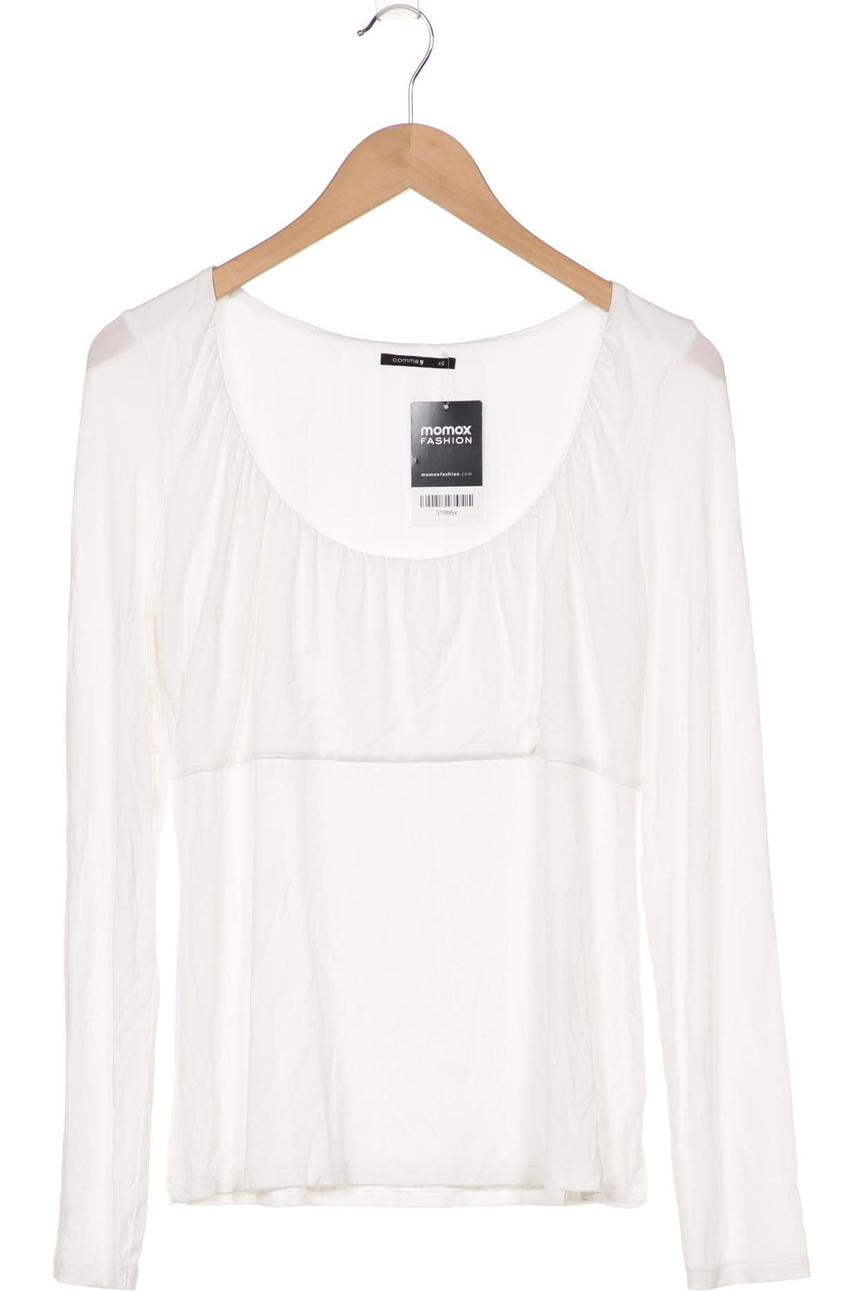 

Comma Damen Langarmshirt, weiß, Gr. 40
