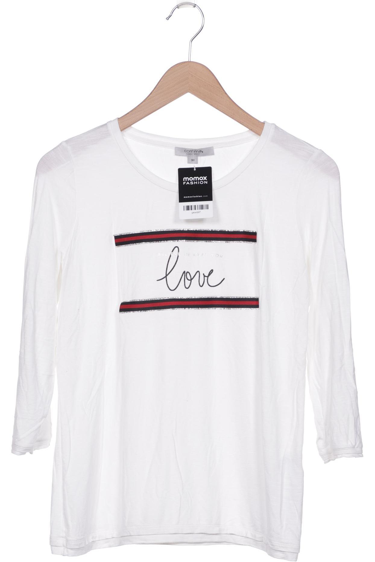 

Comma Damen Langarmshirt, weiß, Gr. 38