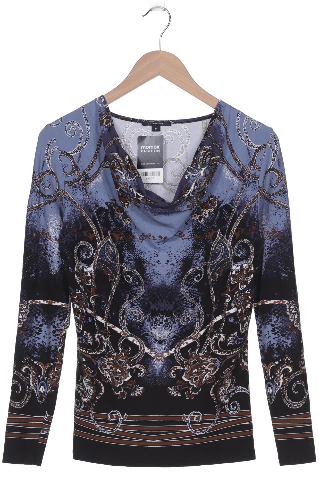 

Comma Damen Langarmshirt, blau, Gr. 34