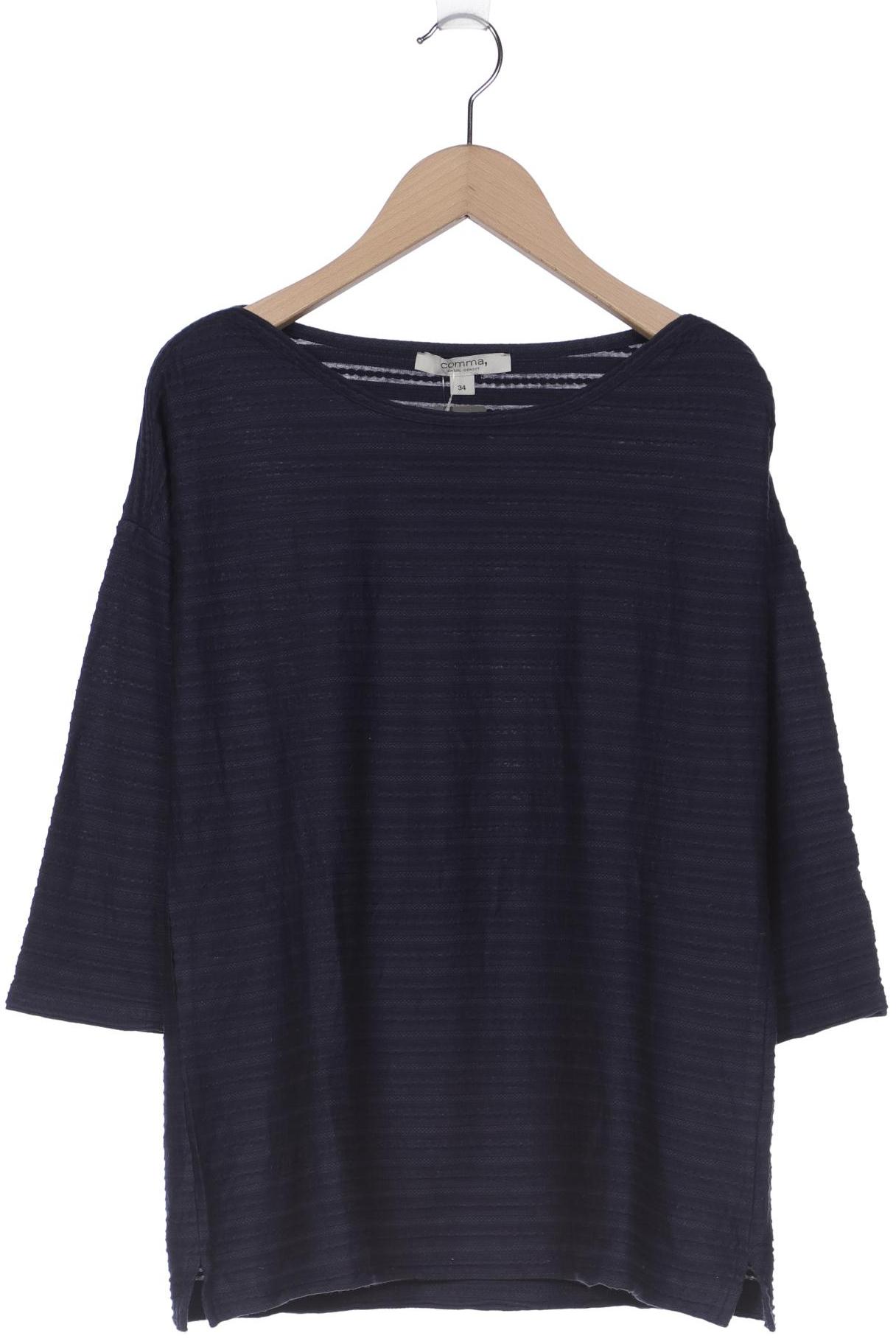 

Comma Damen Langarmshirt, marineblau, Gr. 34