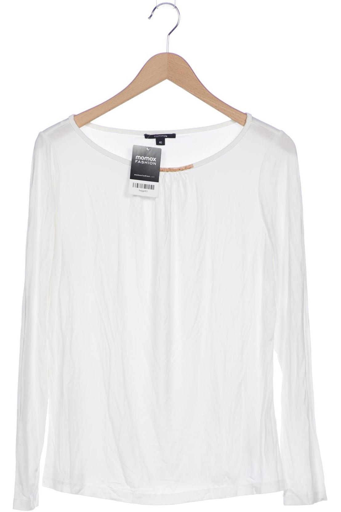 

Comma Damen Langarmshirt, weiß, Gr. 40