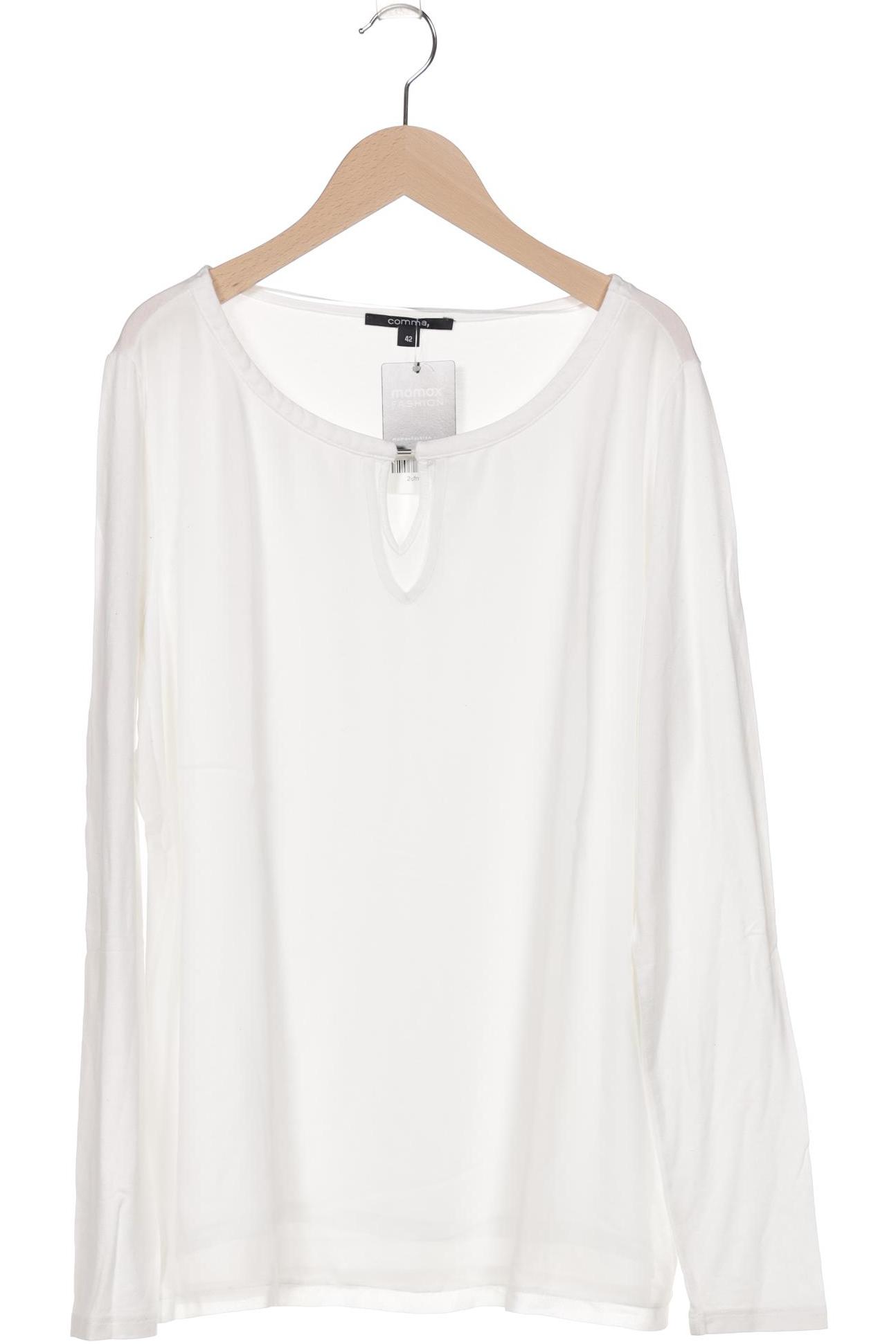 

Comma Damen Langarmshirt, weiß, Gr. 42