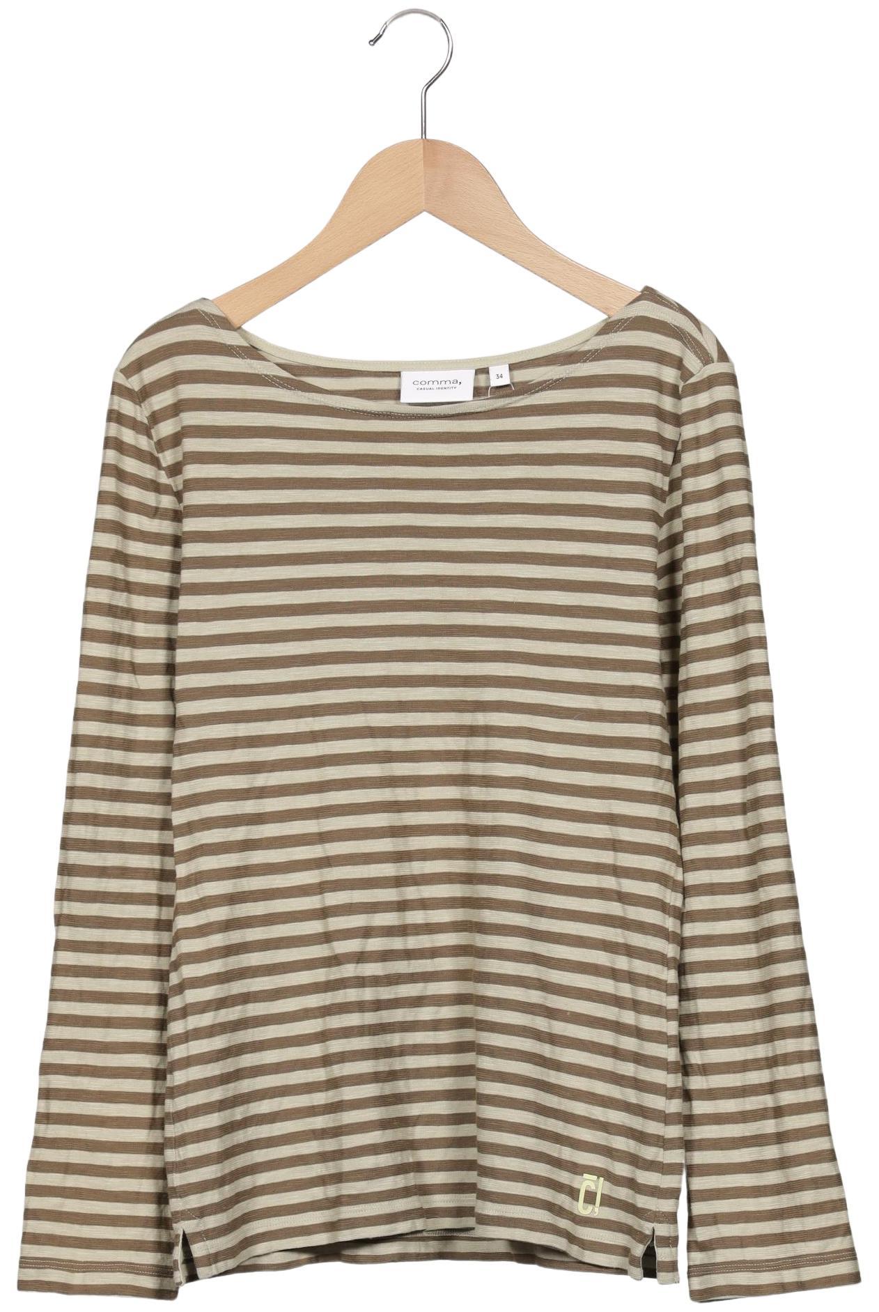 

Comma Damen Langarmshirt, beige, Gr. 34
