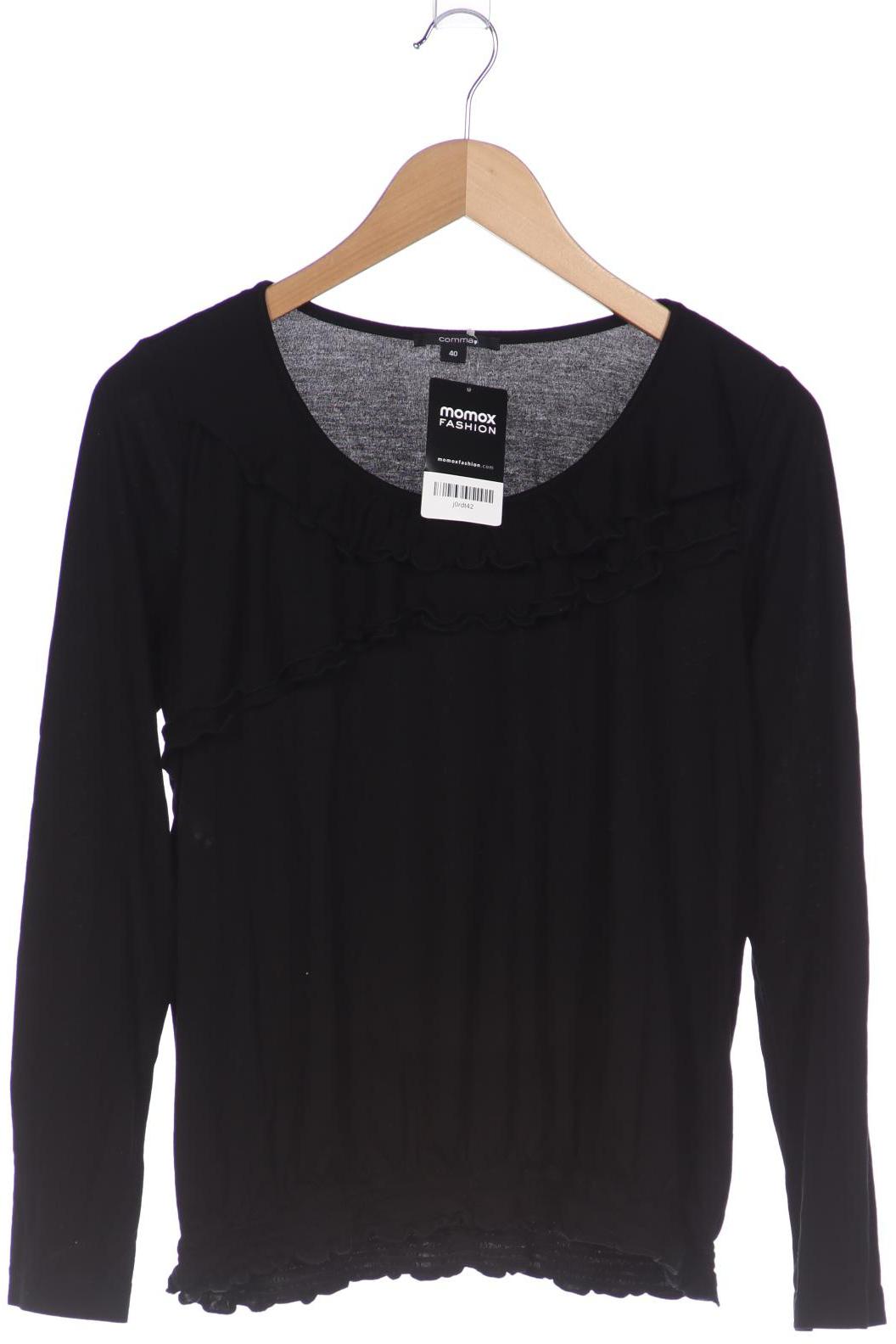 

Comma Damen Langarmshirt, schwarz, Gr. 40