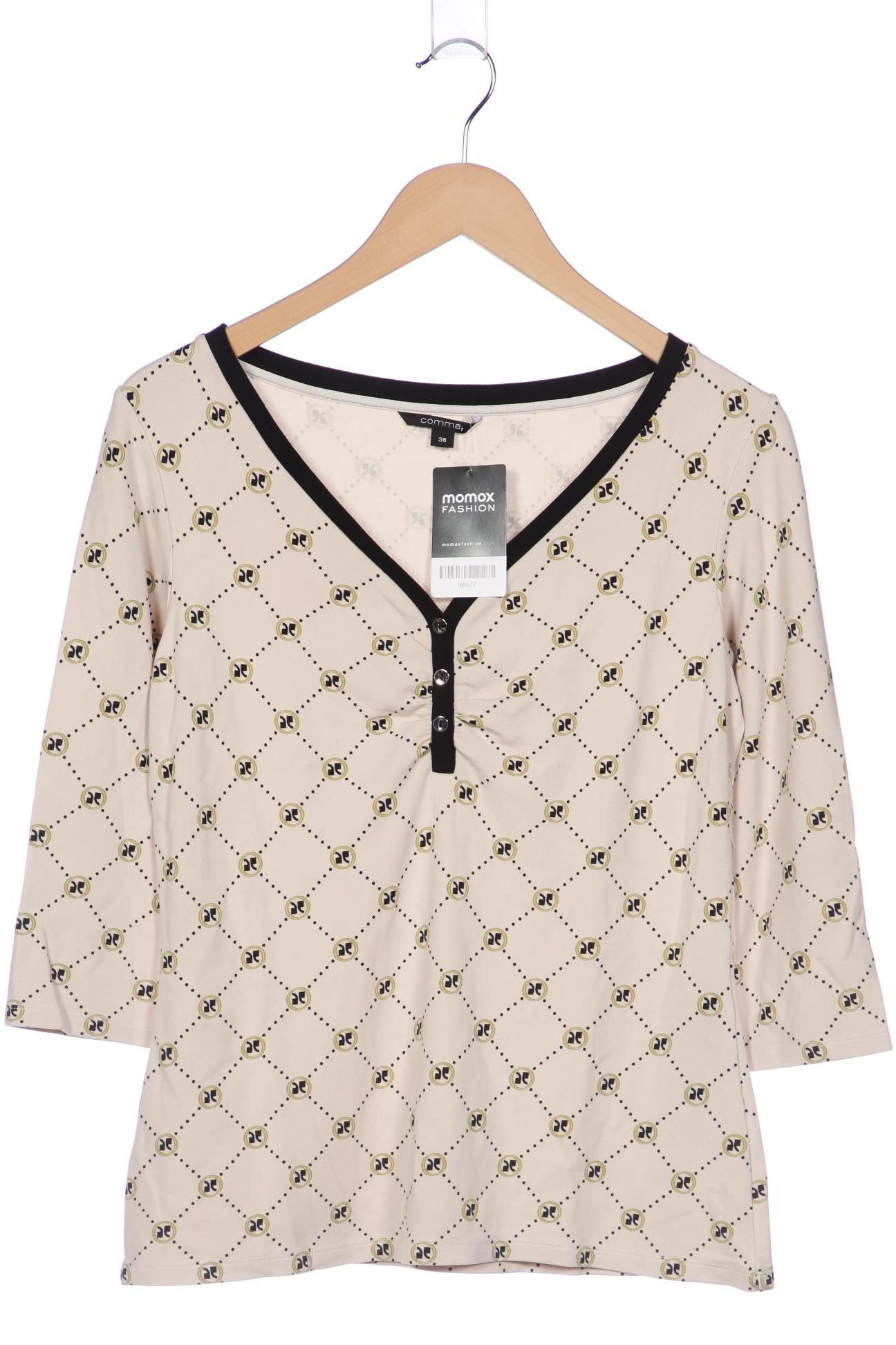 

Comma Damen Langarmshirt, beige, Gr. 38