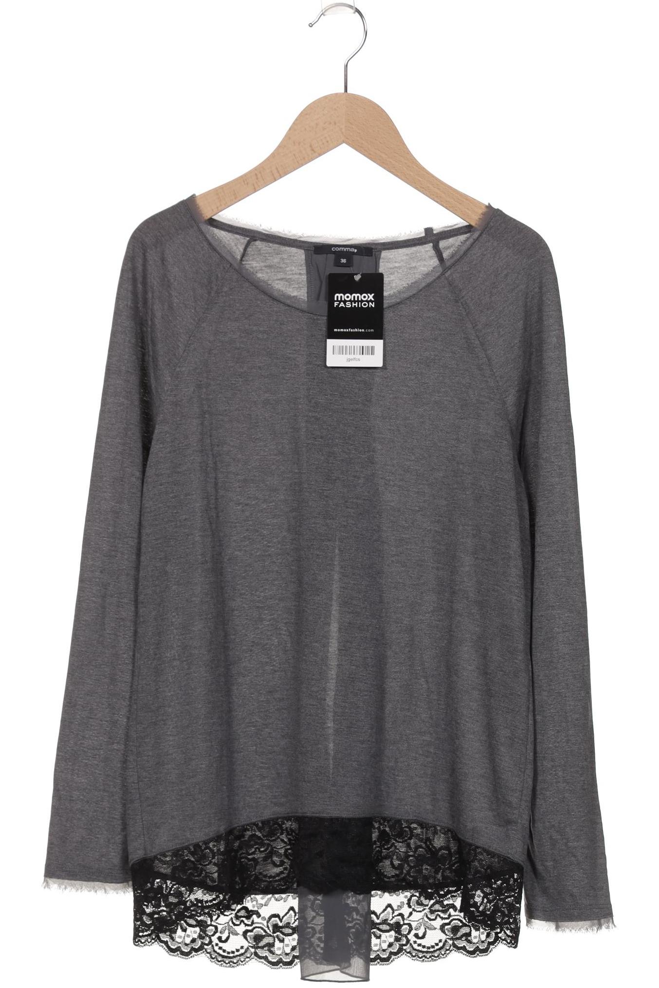 

Comma Damen Langarmshirt, grau, Gr. 36