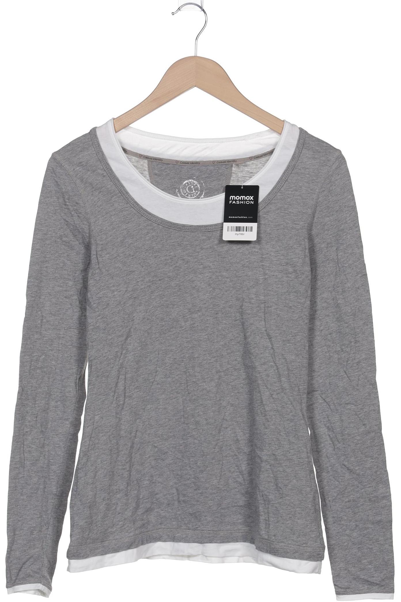 

Comma Damen Langarmshirt, grau, Gr. 38