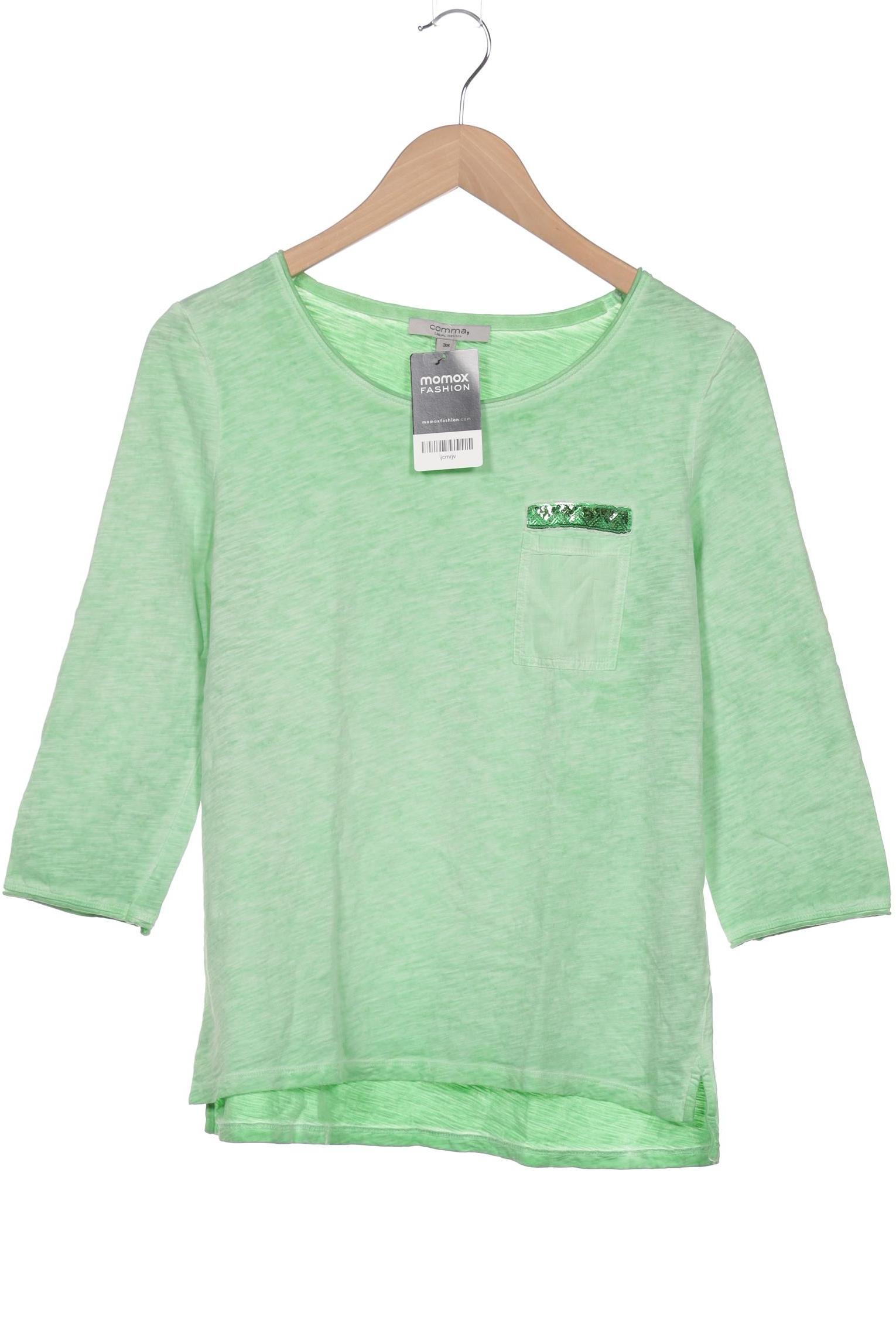

Comma Damen Langarmshirt, hellgrün, Gr. 38