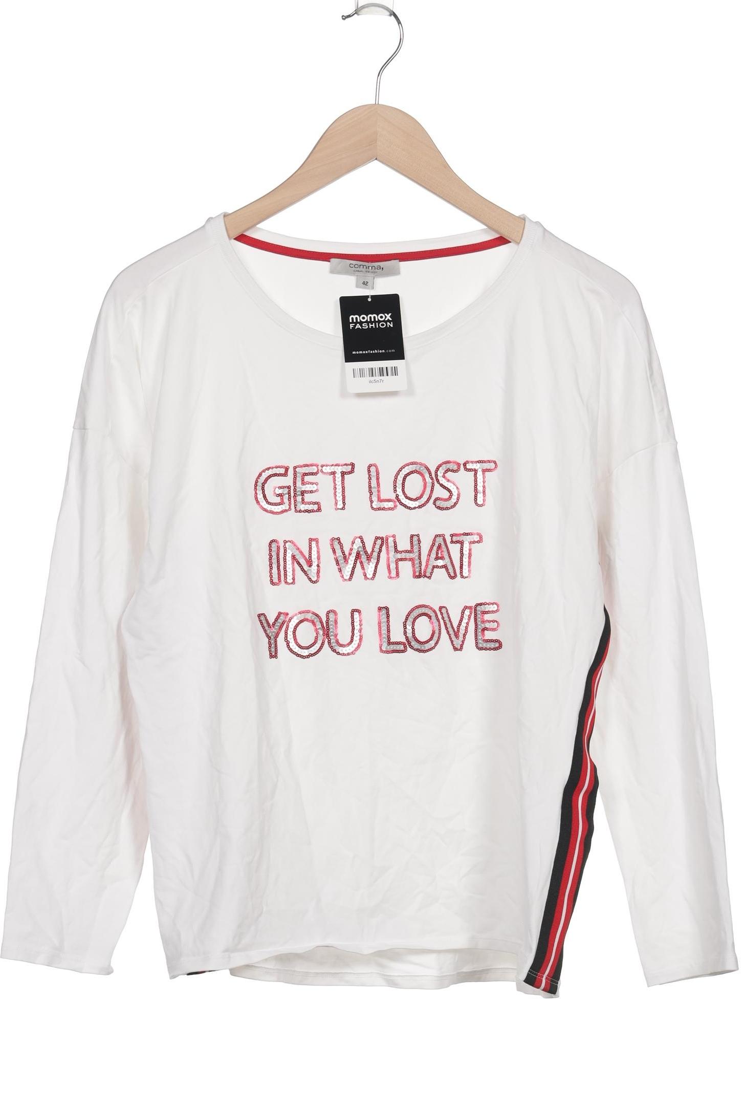 

Comma Damen Langarmshirt, weiß, Gr. 42