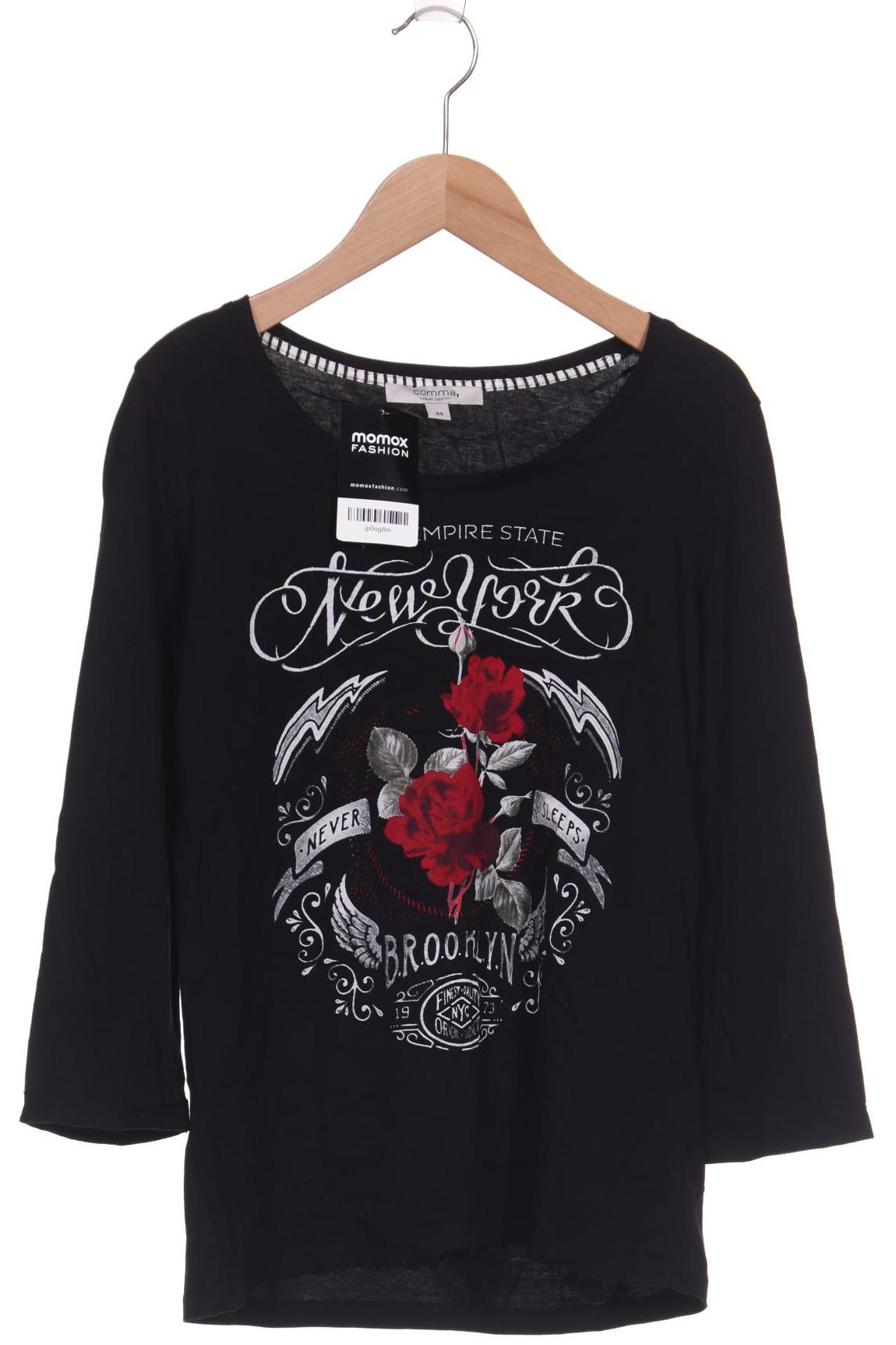 

Comma Damen Langarmshirt, schwarz