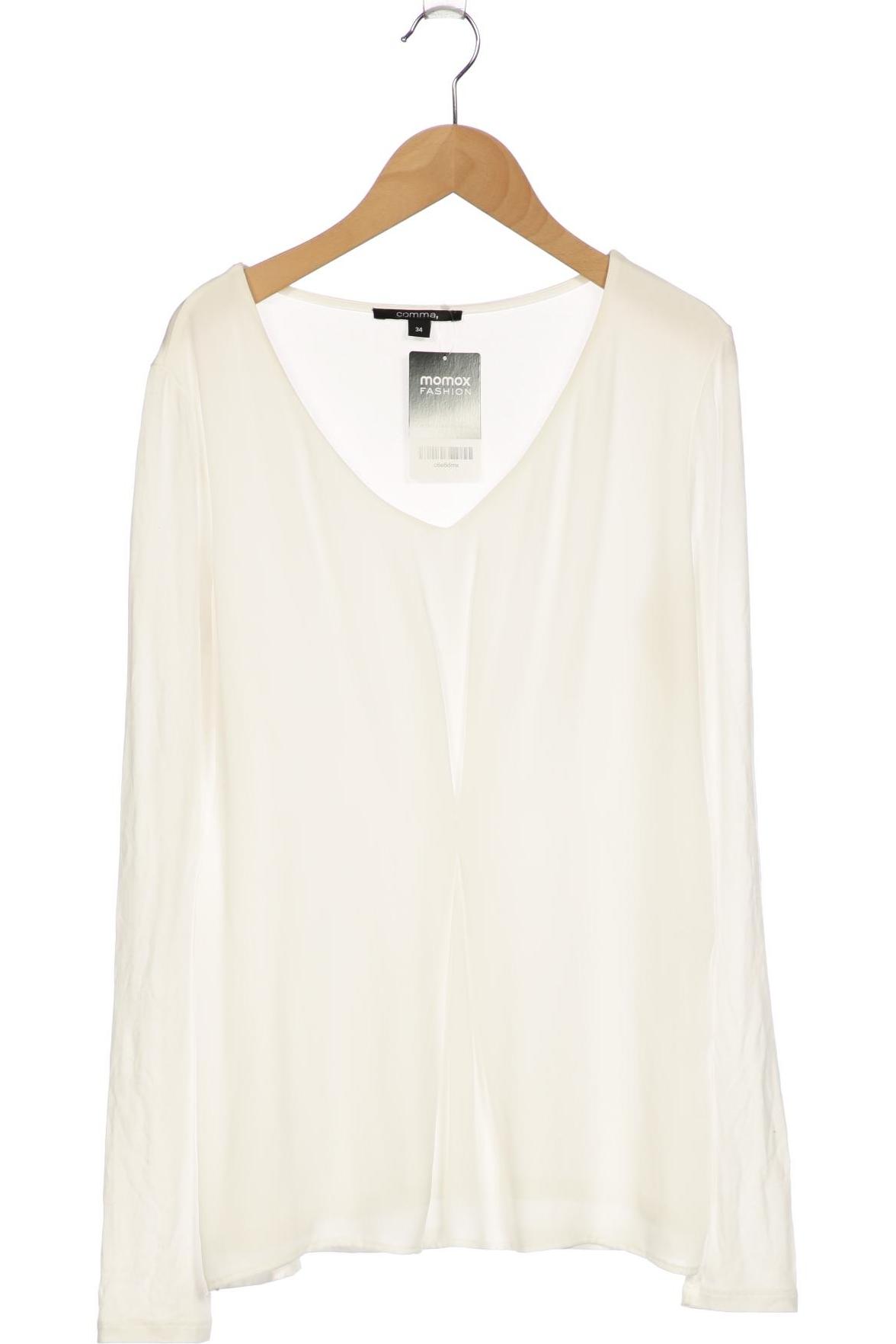 

Comma Damen Langarmshirt, weiß, Gr. 34