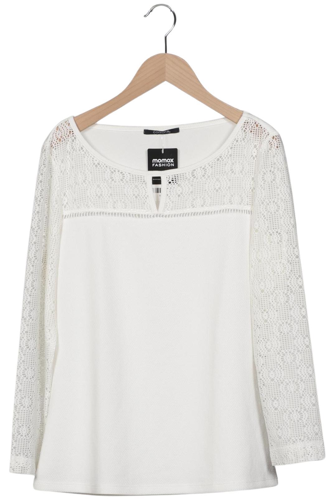 

Comma Damen Langarmshirt, weiß, Gr. 38