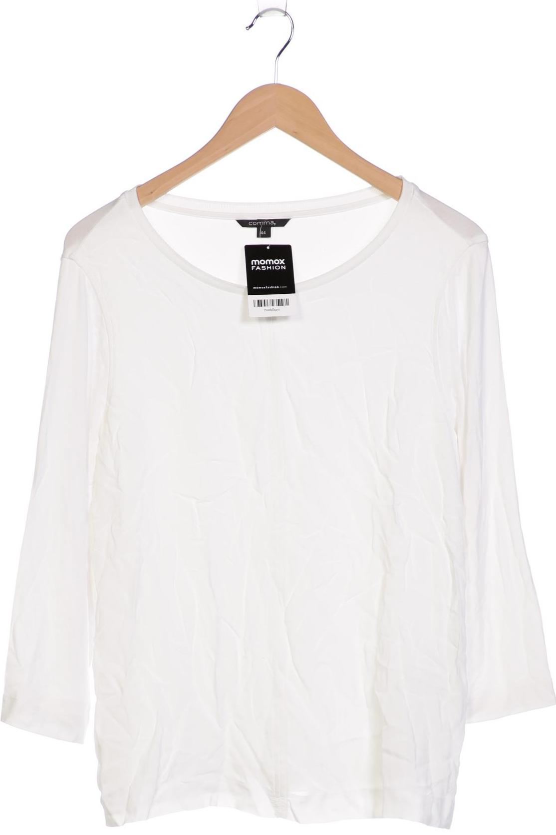 

Comma Damen Langarmshirt, weiß, Gr. 44