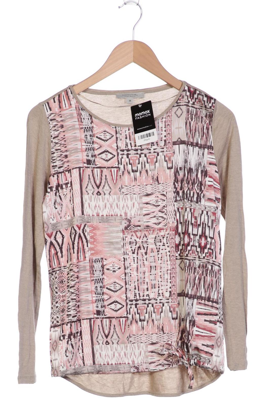 

Comma Damen Langarmshirt, beige, Gr. 34