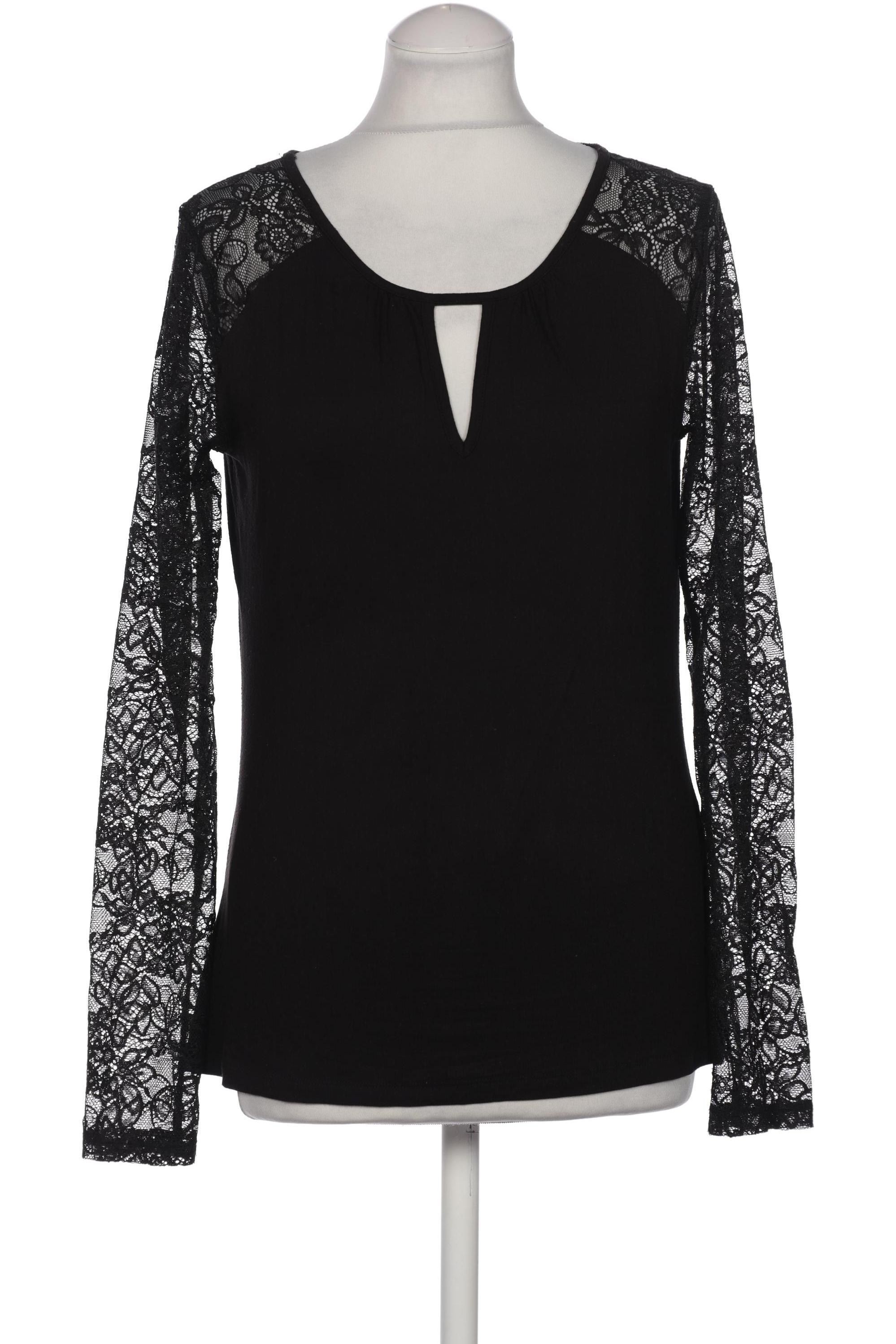 

Comma Damen Langarmshirt, schwarz, Gr. 38