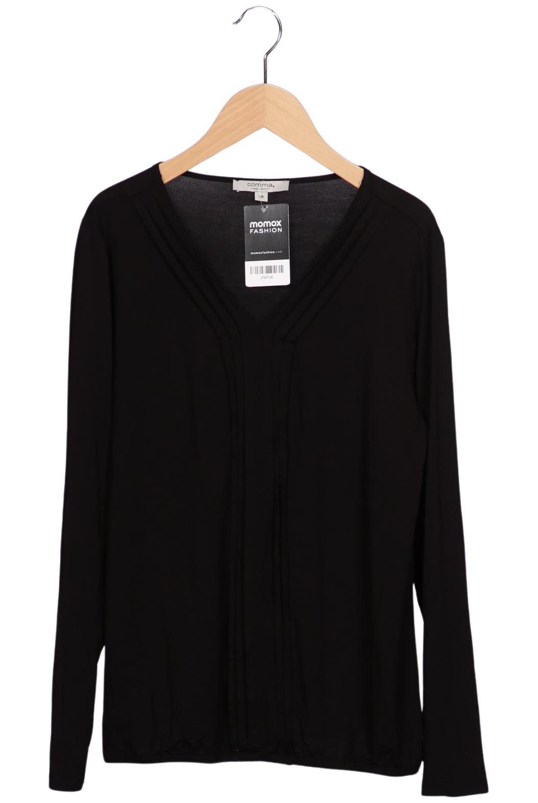 

Comma Damen Langarmshirt, schwarz, Gr. 38