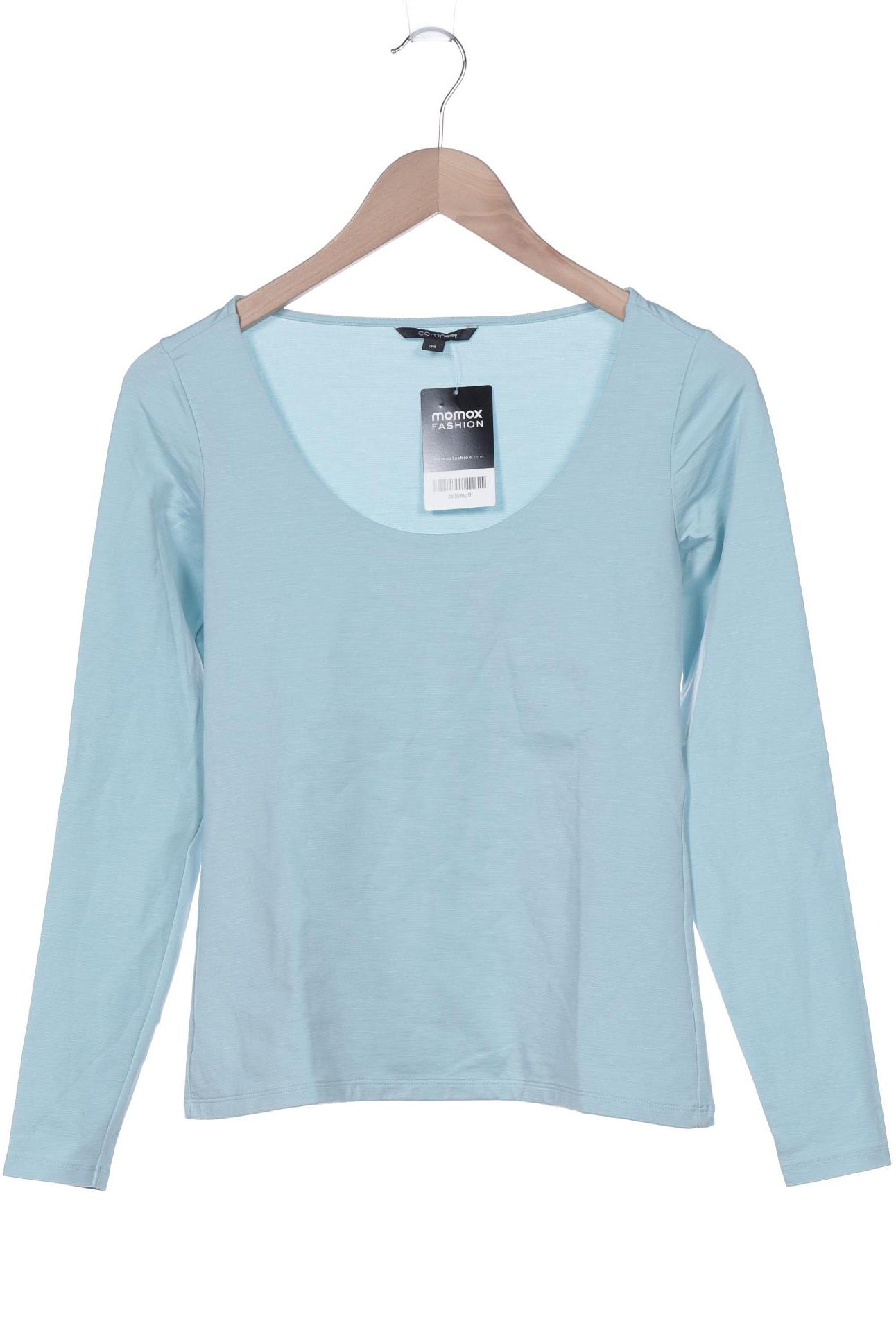

Comma Damen Langarmshirt, hellblau, Gr. 34