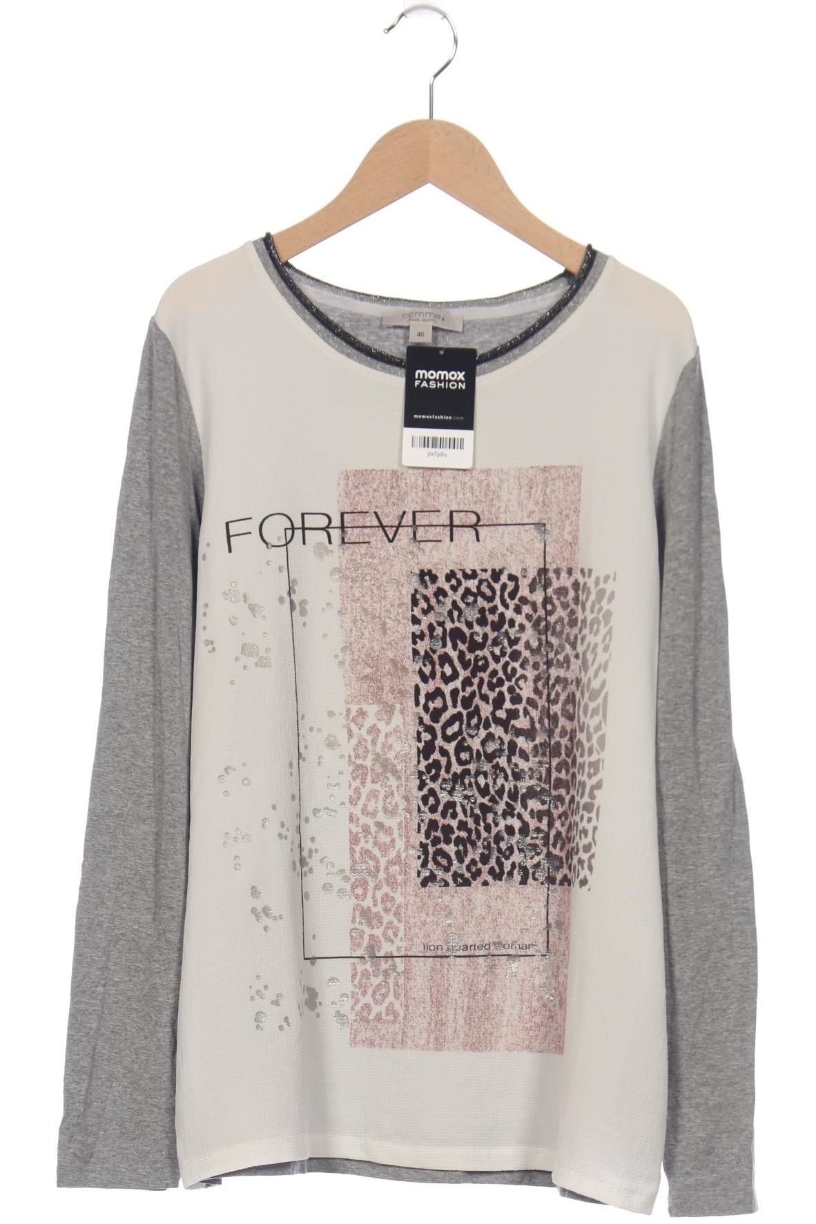 

Comma Damen Langarmshirt, grau, Gr. 40