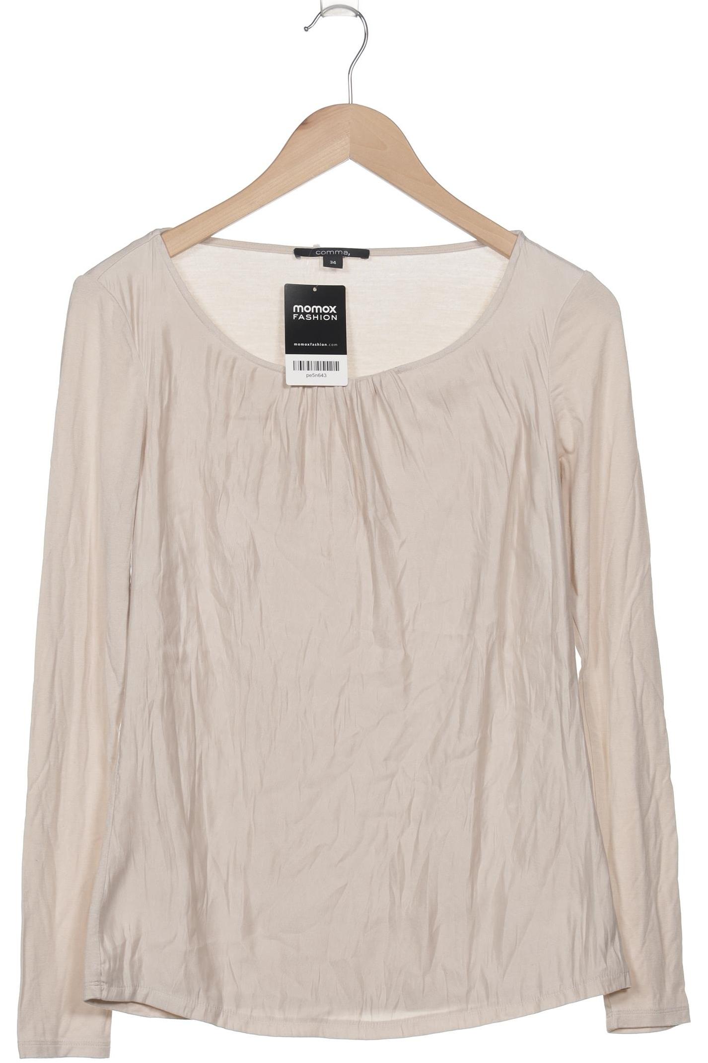 

Comma Damen Langarmshirt, beige, Gr. 34